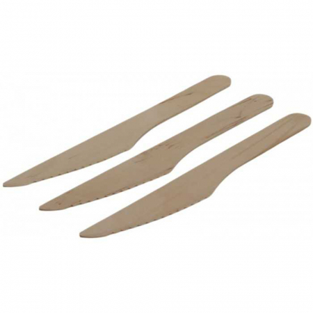 Tacamuri - Tacamuri Eco Lemn, Cutit, Kraft Natur, 165 mm/ 100 set/ 20 bax