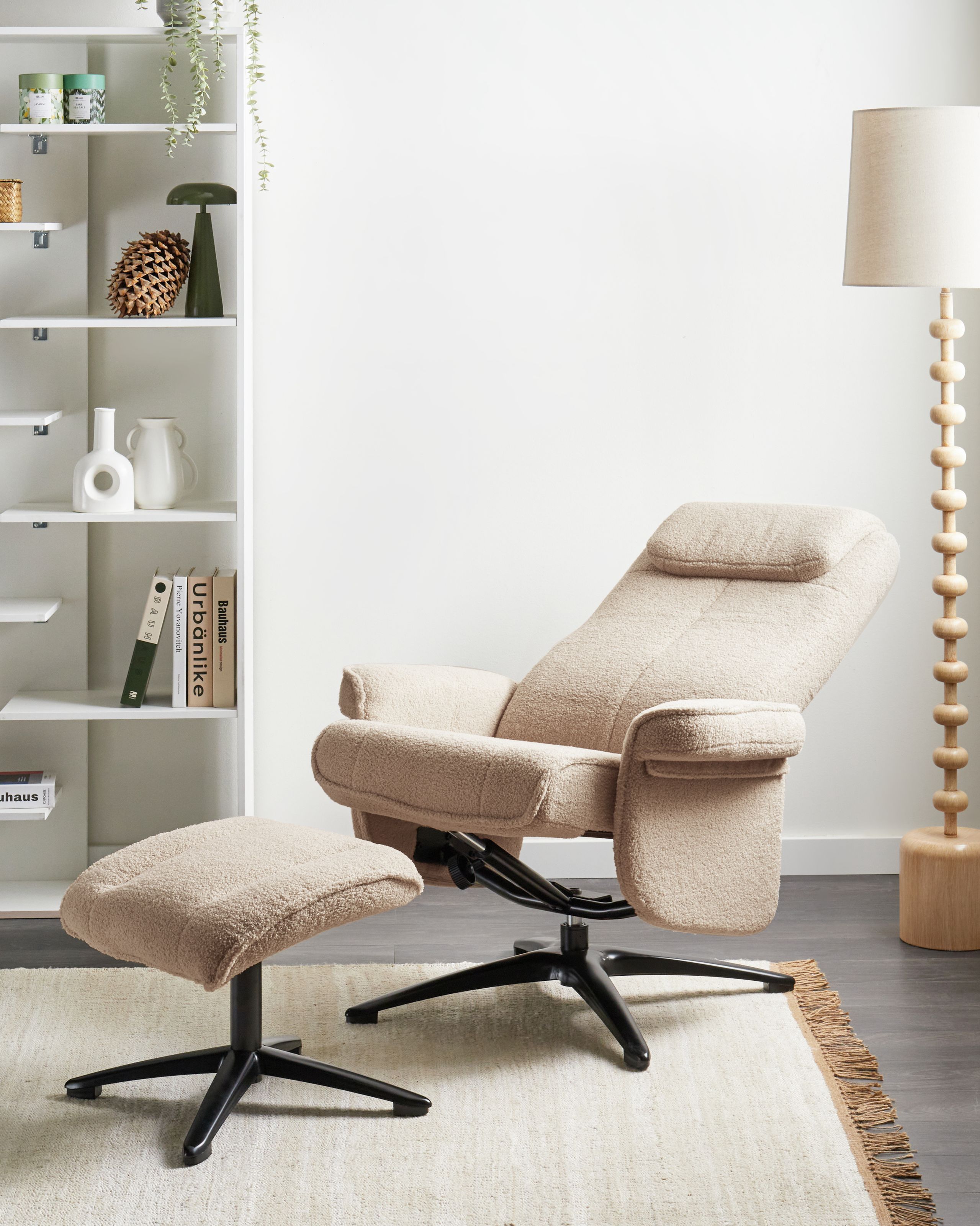 Scaun reclinabil - Recliner Armchair GERAS Boucle Beige