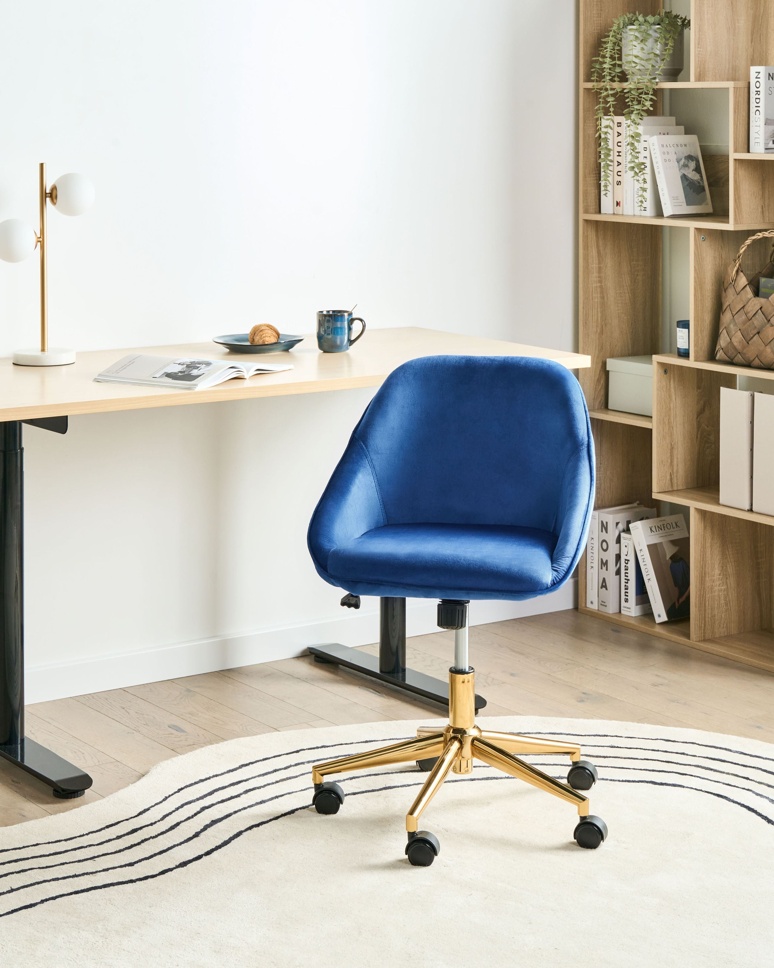 Scaun de birou - BARDSDALE Office Chair Navy Velvet