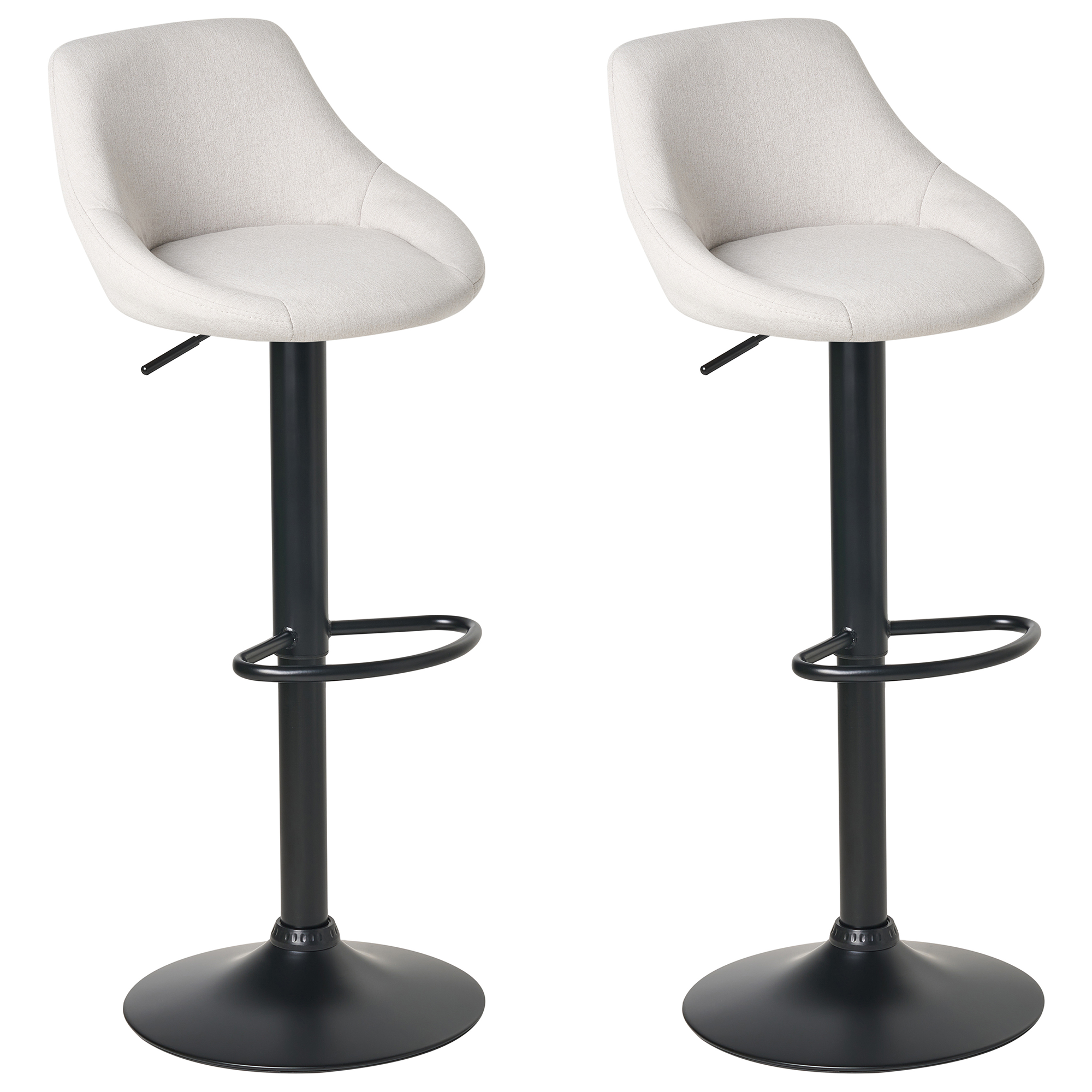 Set of 2 bar chairs MEDULIN Swivel Light Grey [2]