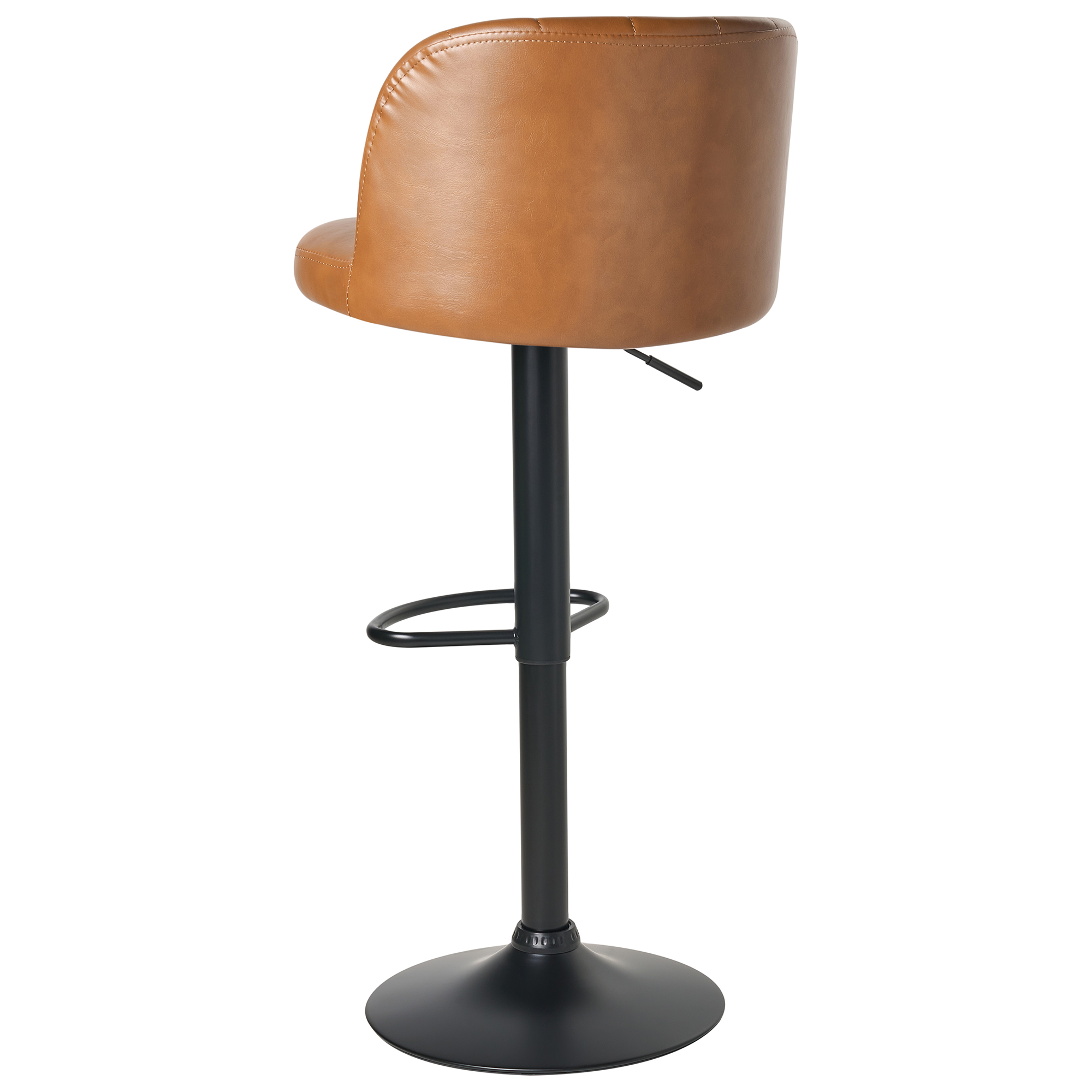 Set of 2 bar stools VLORE Eco-leather Swivel Brown [7]