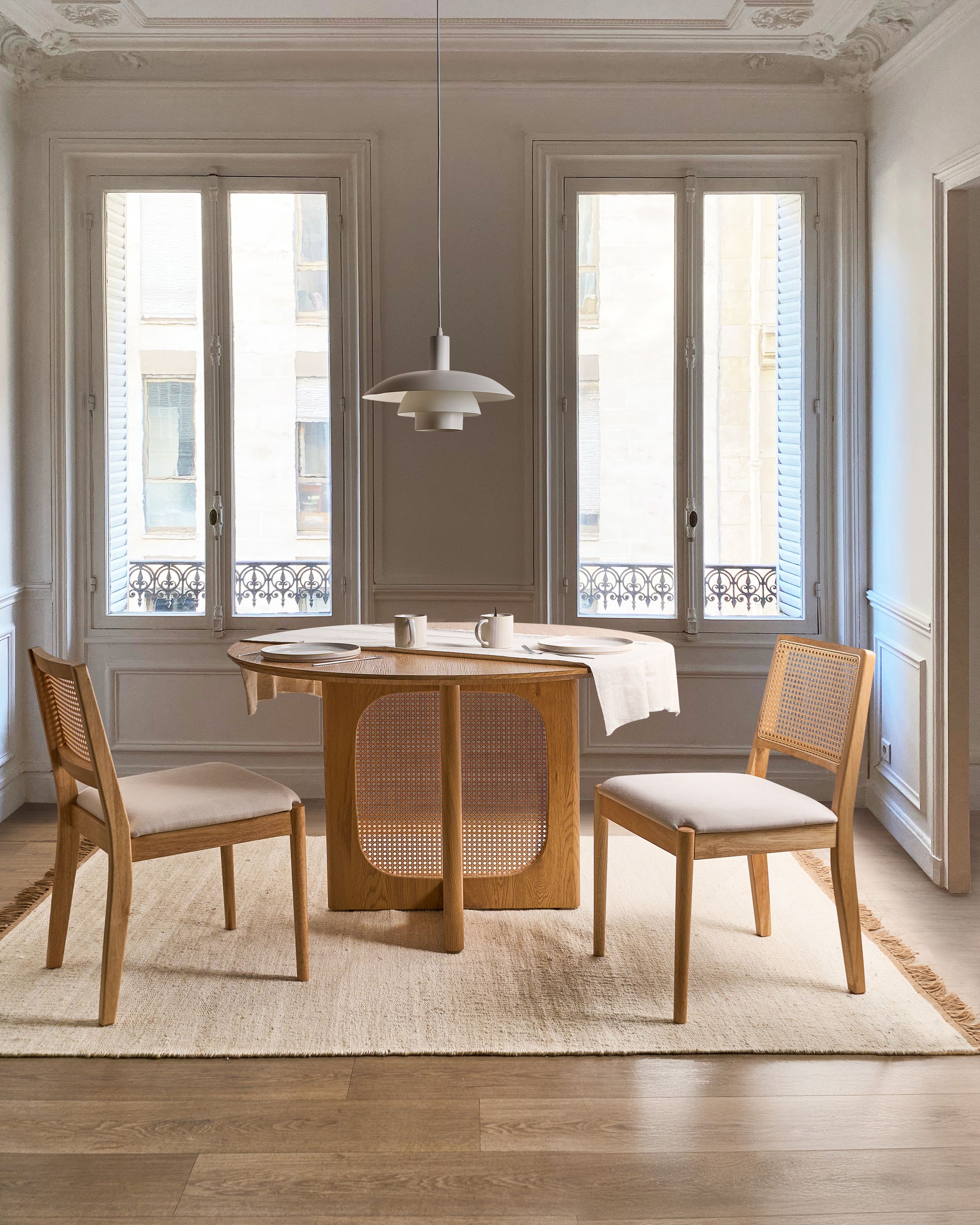 Scaun dining - Set of 2 dining chairs TAMARAC Wood Light Brown