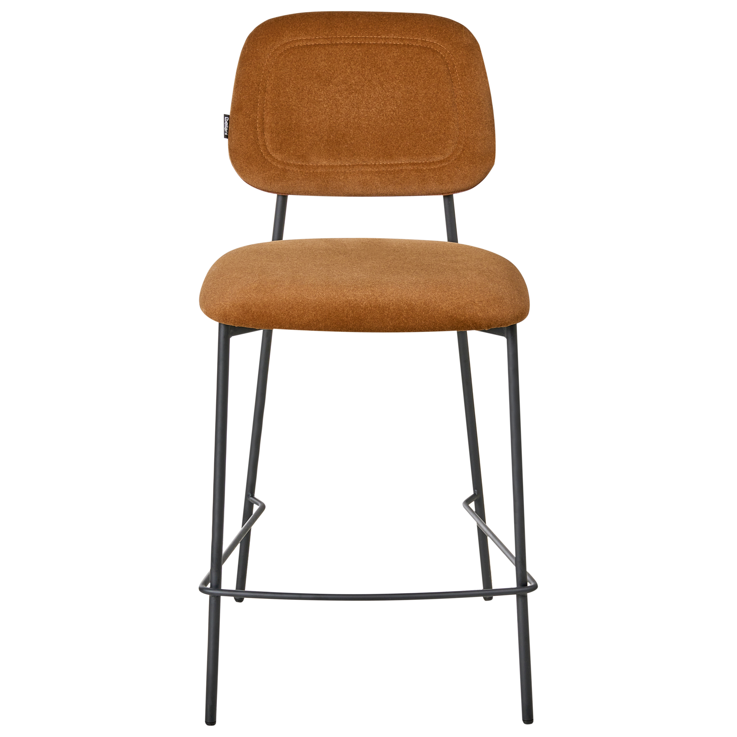 Set de 2 scaune de bar DUETTE Catifea Maro auriu [5]