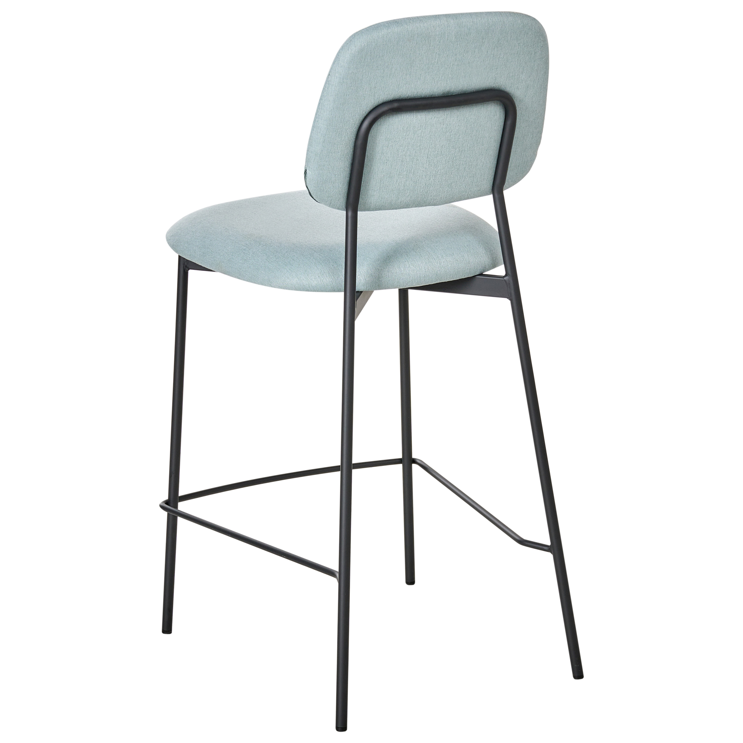 Set de 2 scaune de bar DUETTE  Albastru deschis [6]