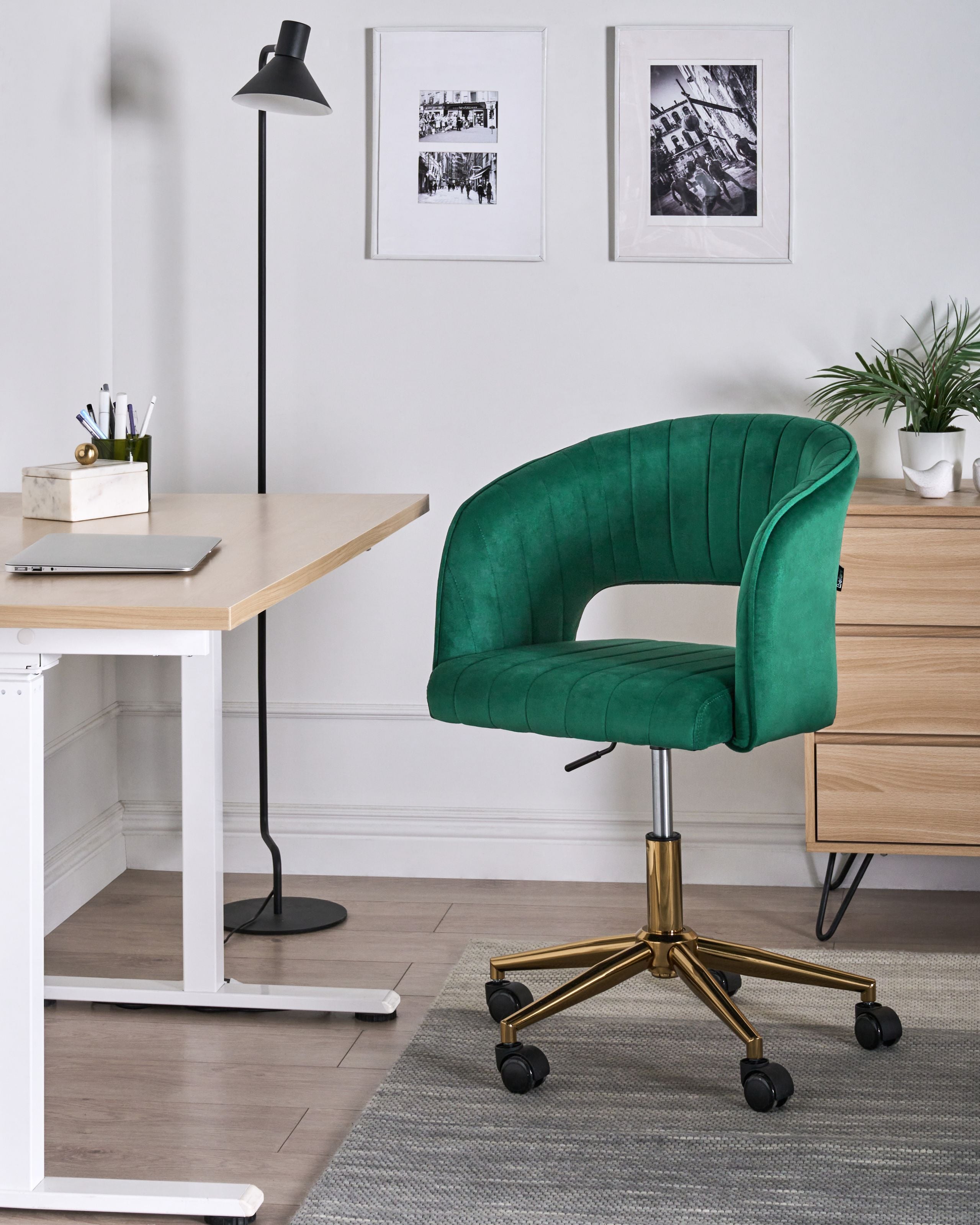 Office Chair KATONAH Velvet Green [1]