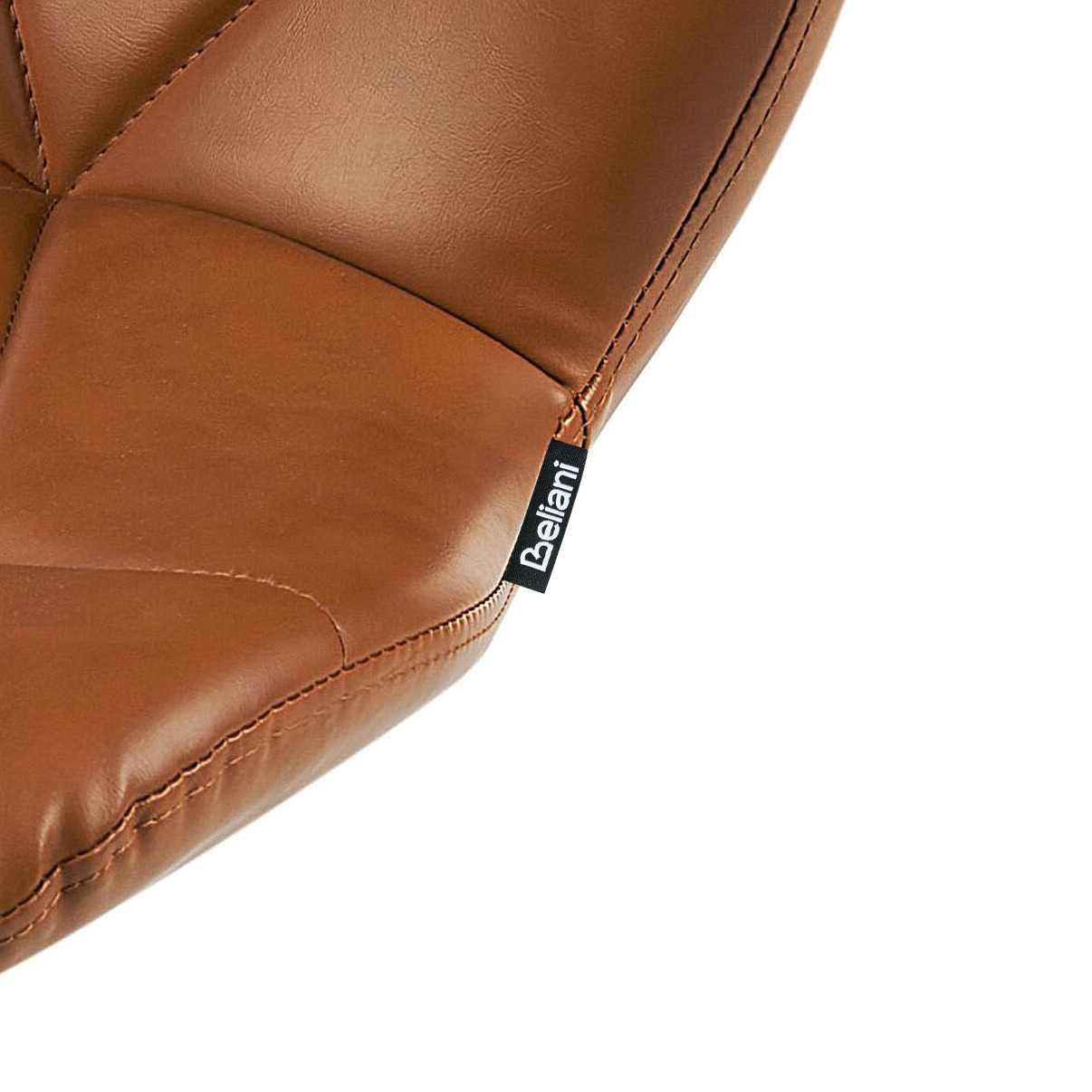 Set of 2 bar stools VALETTA Eco-leather Swivel Golden brown [9]