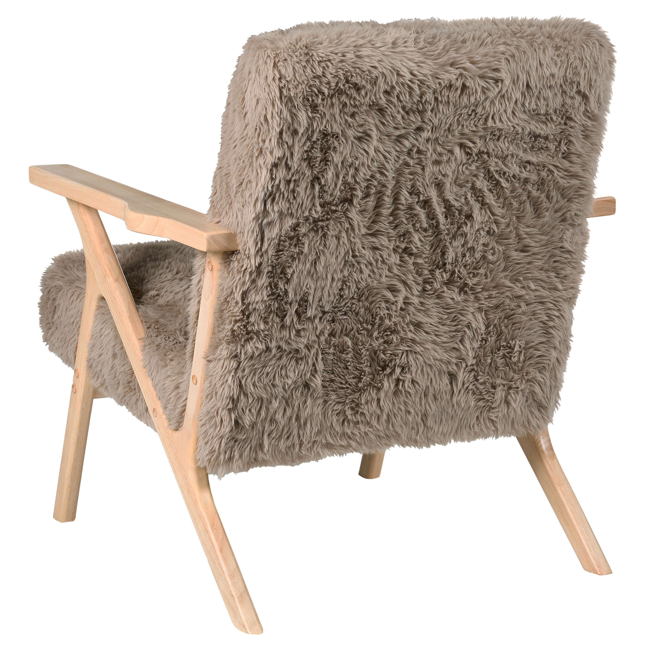 Fotoliu KISA Blană artificială Taupe [5]