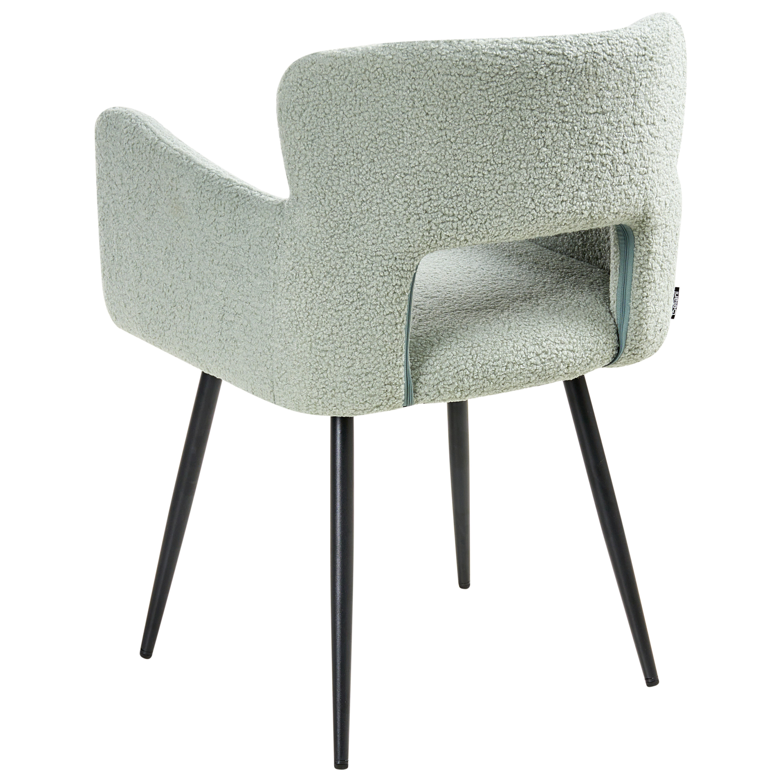 Set de 2 scaune dining SANILAC Boucle Verde deschis [7]