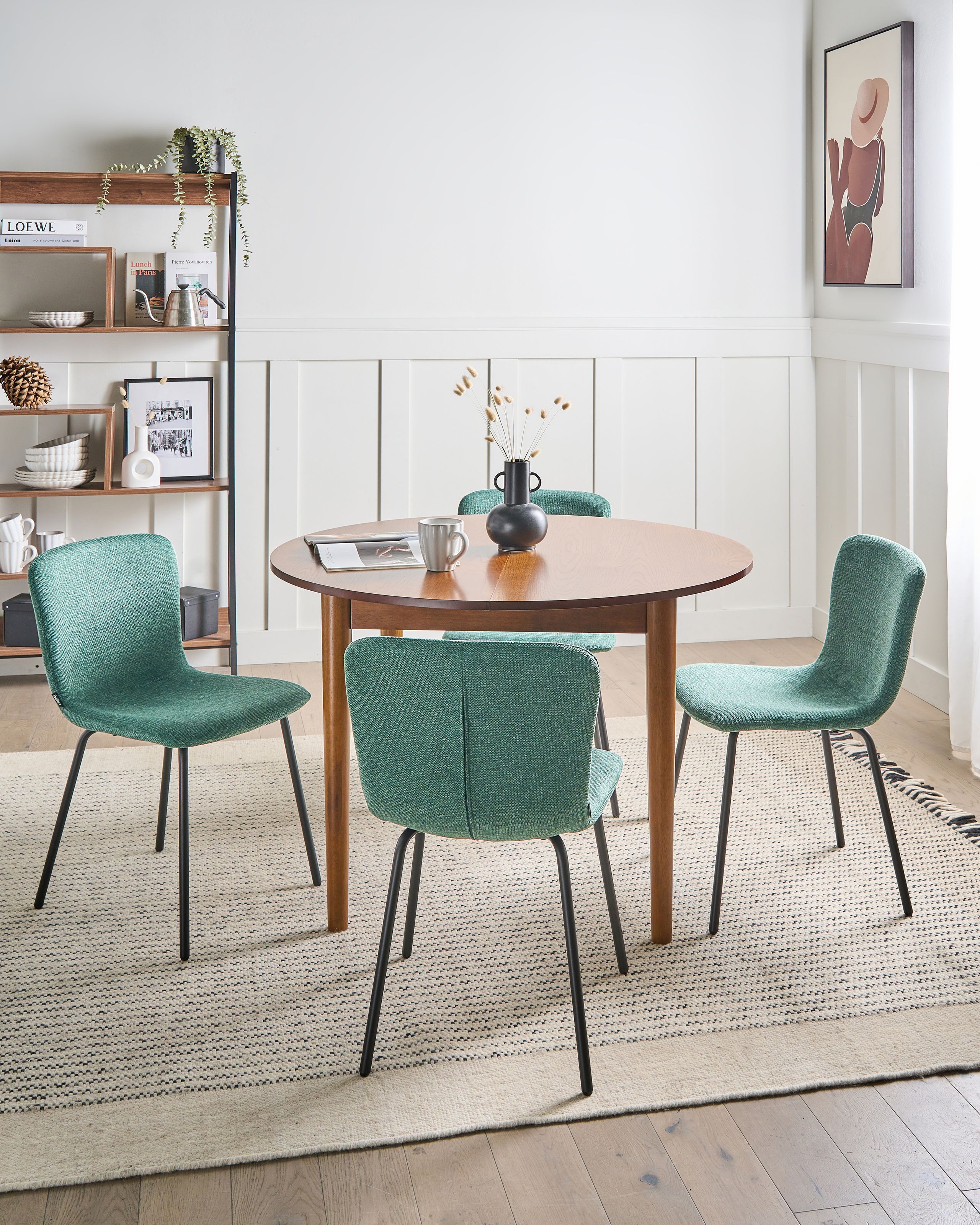 Scaun dining - Set de 4 scaune dining CALDWELL  Verde