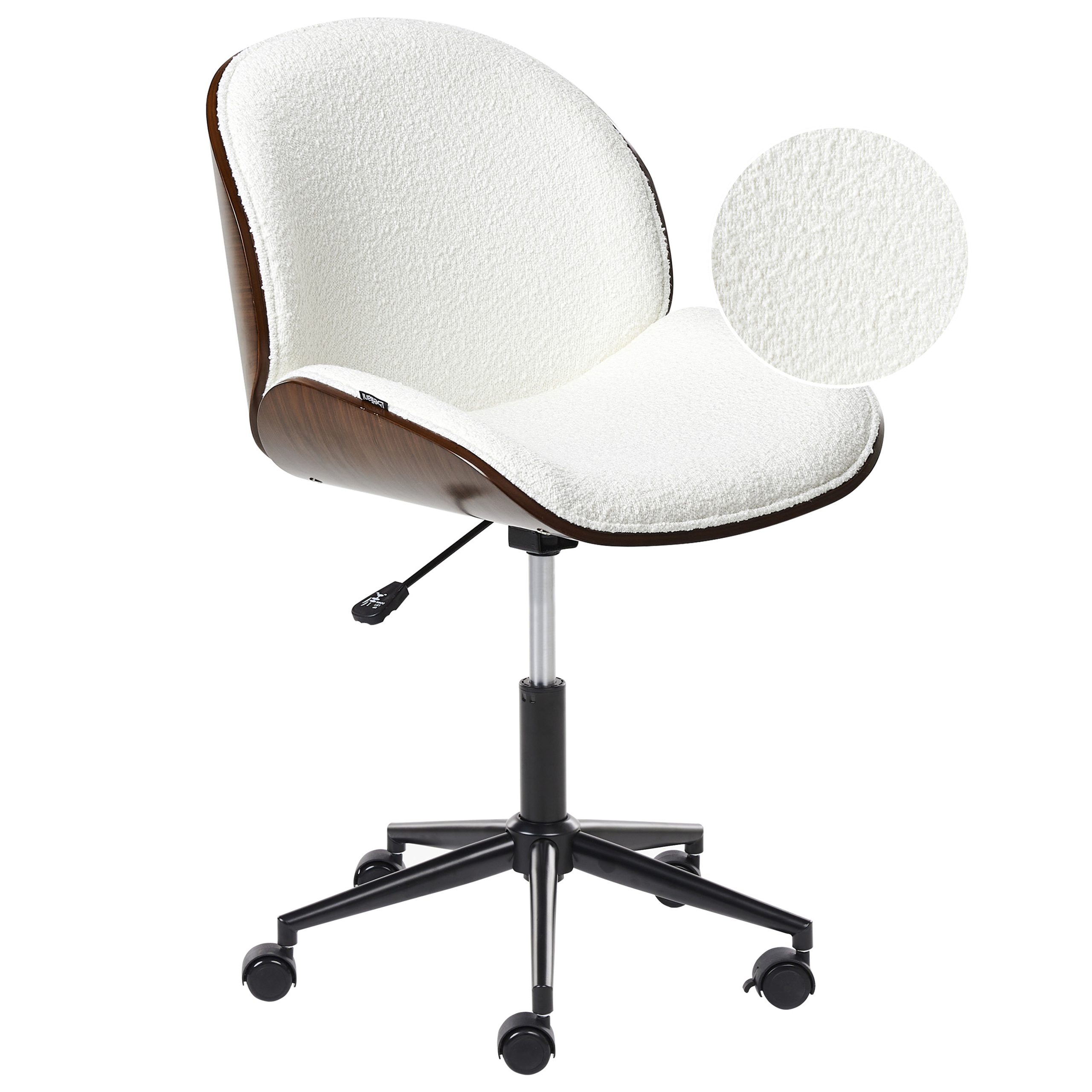 Office chair MENESHA White Boucle [4]