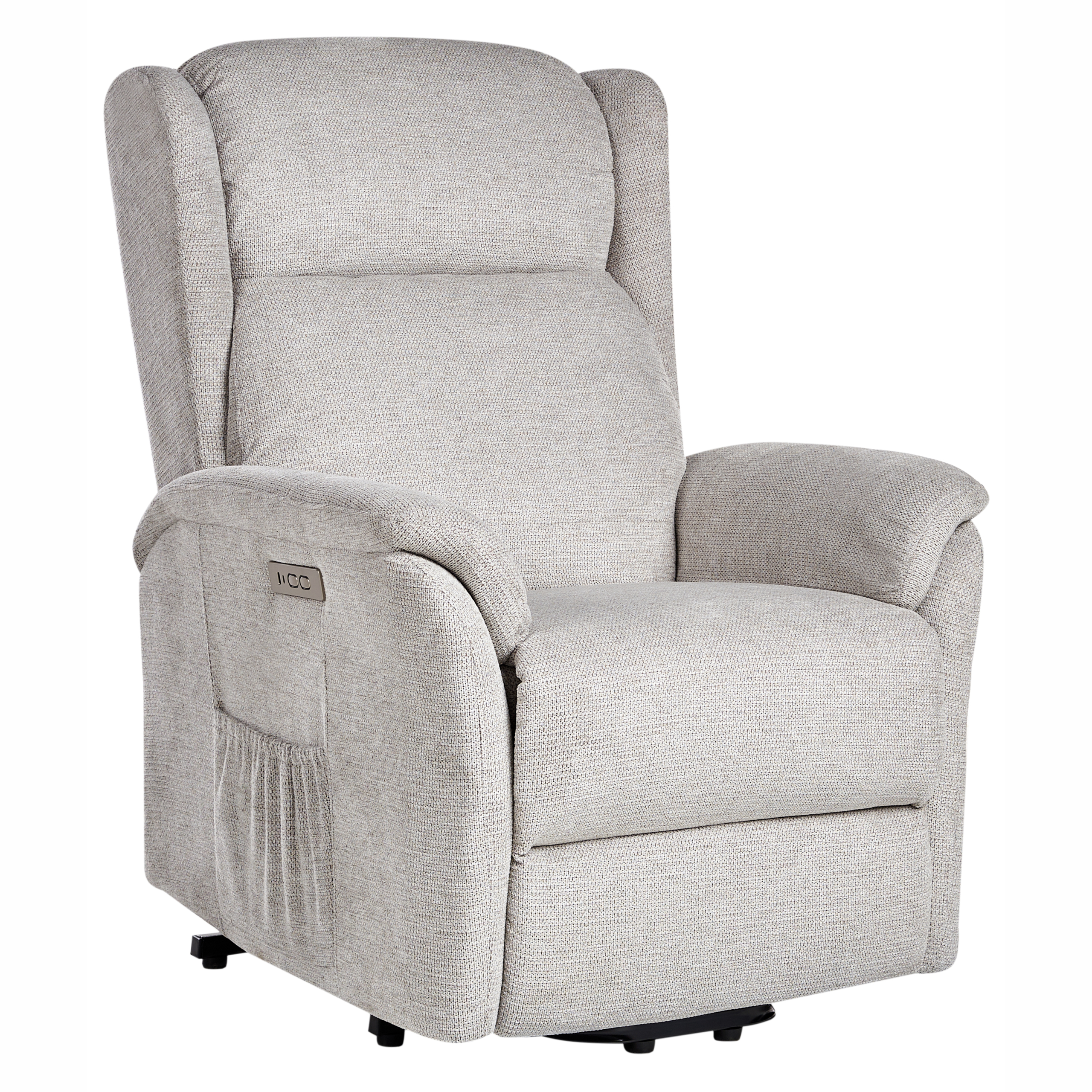 ELEGY Electric Recliner Armchair Retractable Footrest Light Grey [2]