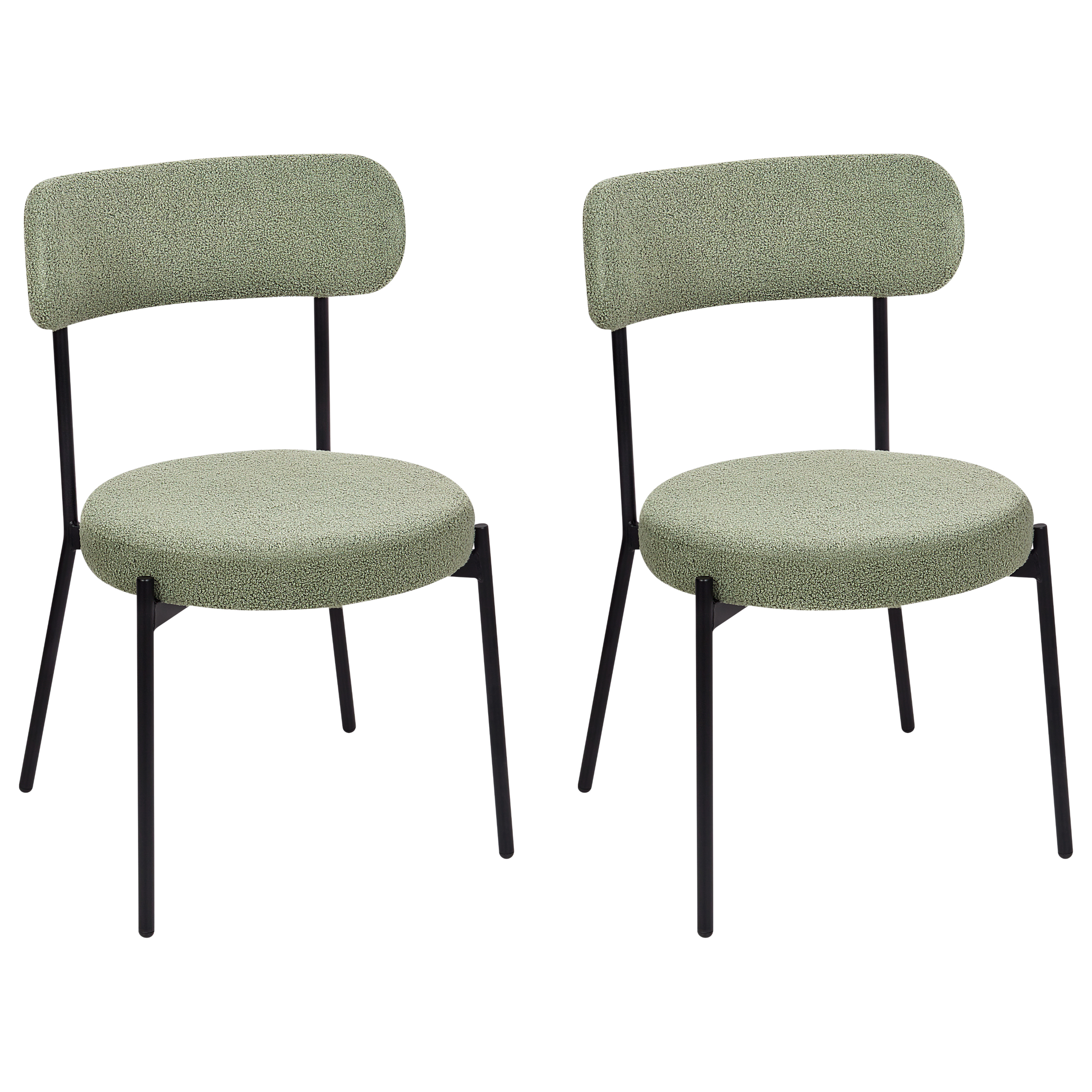 Set de 2 scaune dining ALLISON Boucle Verde deschis [4]