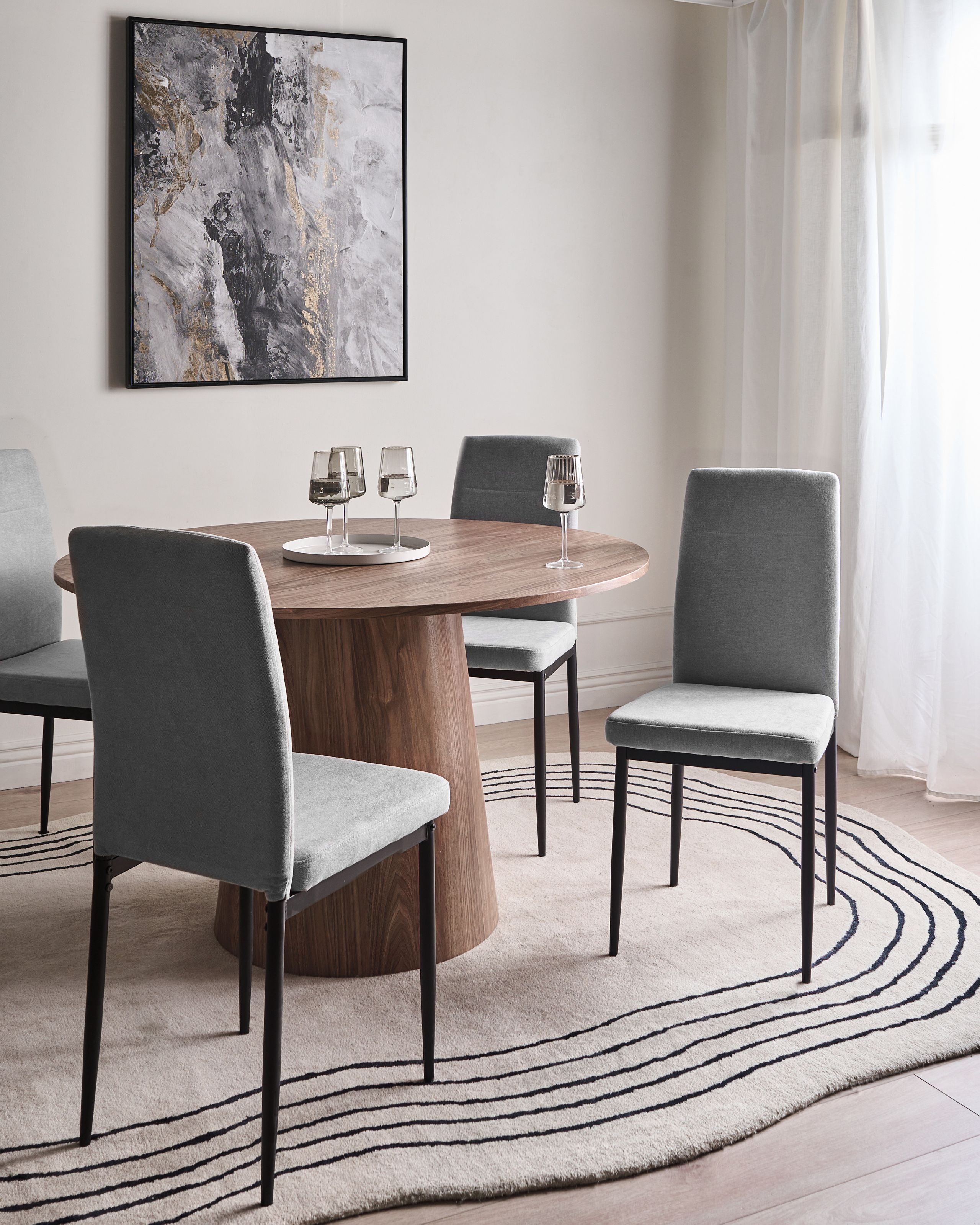 Scaune - Set de 4 scaune dining RINER  Gri