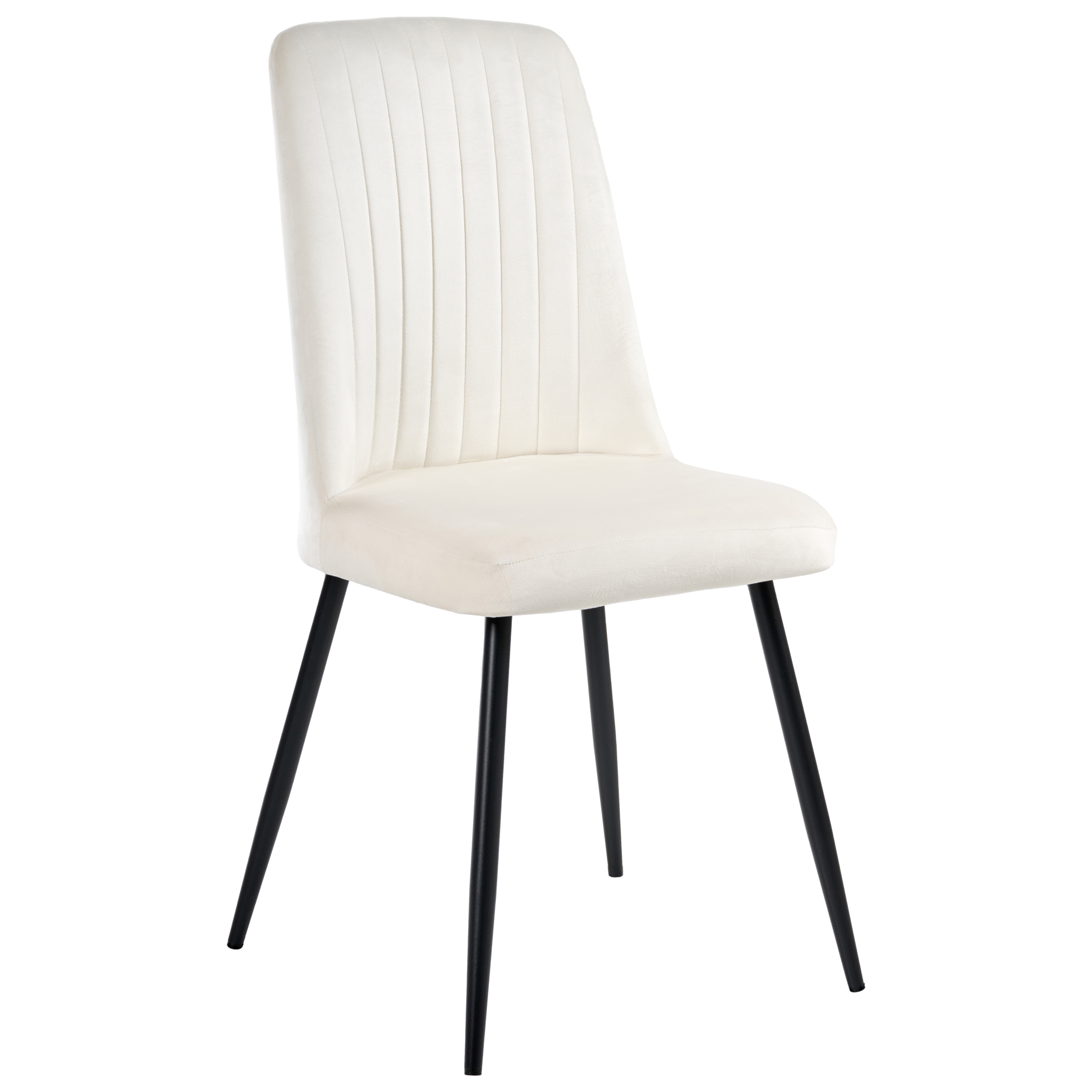 Set of 4 dining chairs KIRBY Velvet Off-white [4]