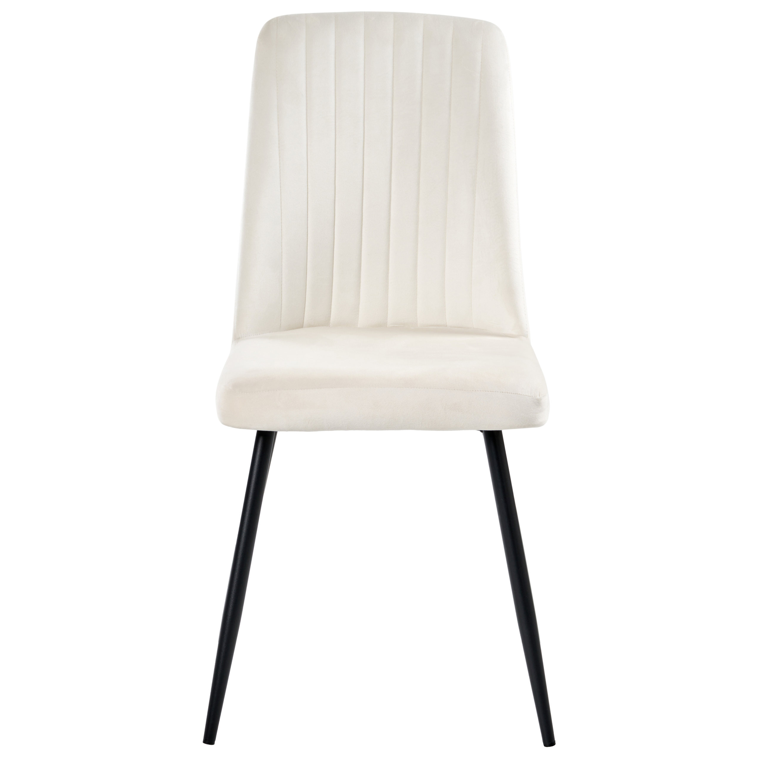 Set of 4 dining chairs KIRBY Velvet Off-white [5]