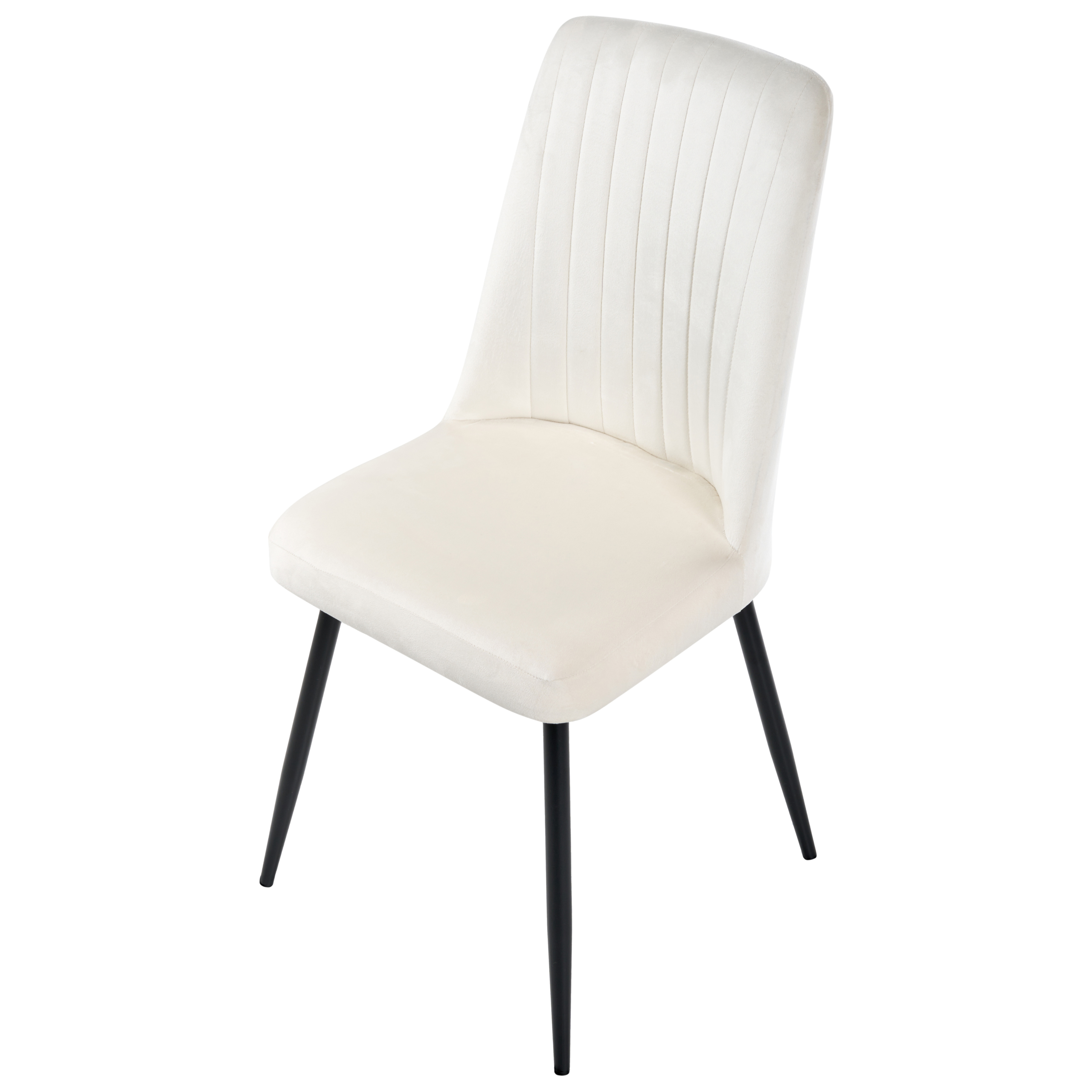 Set of 4 dining chairs KIRBY Velvet Off-white [7]