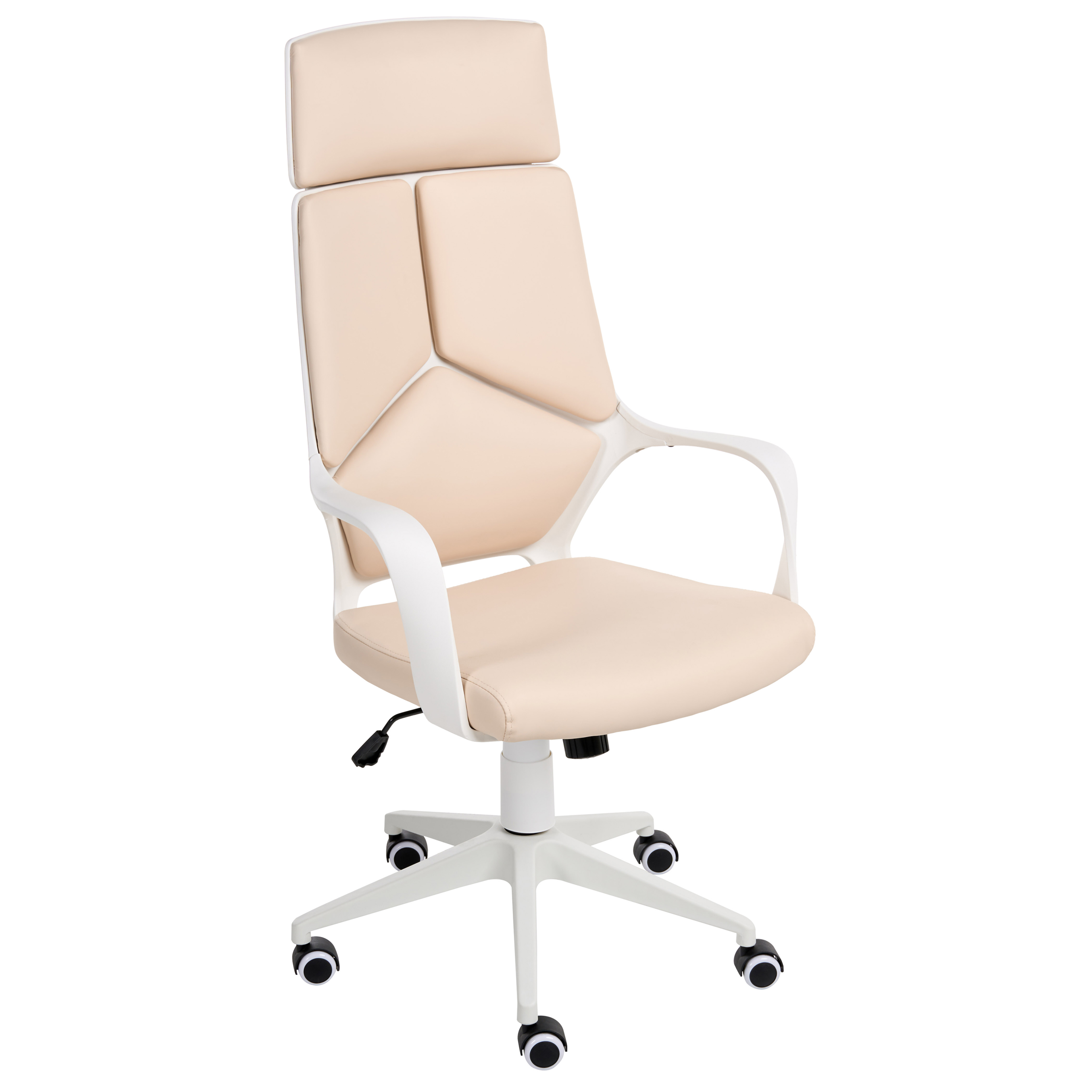 Scaun ergonomic DELIGHT Piele ecologică Bej deschis [2]
