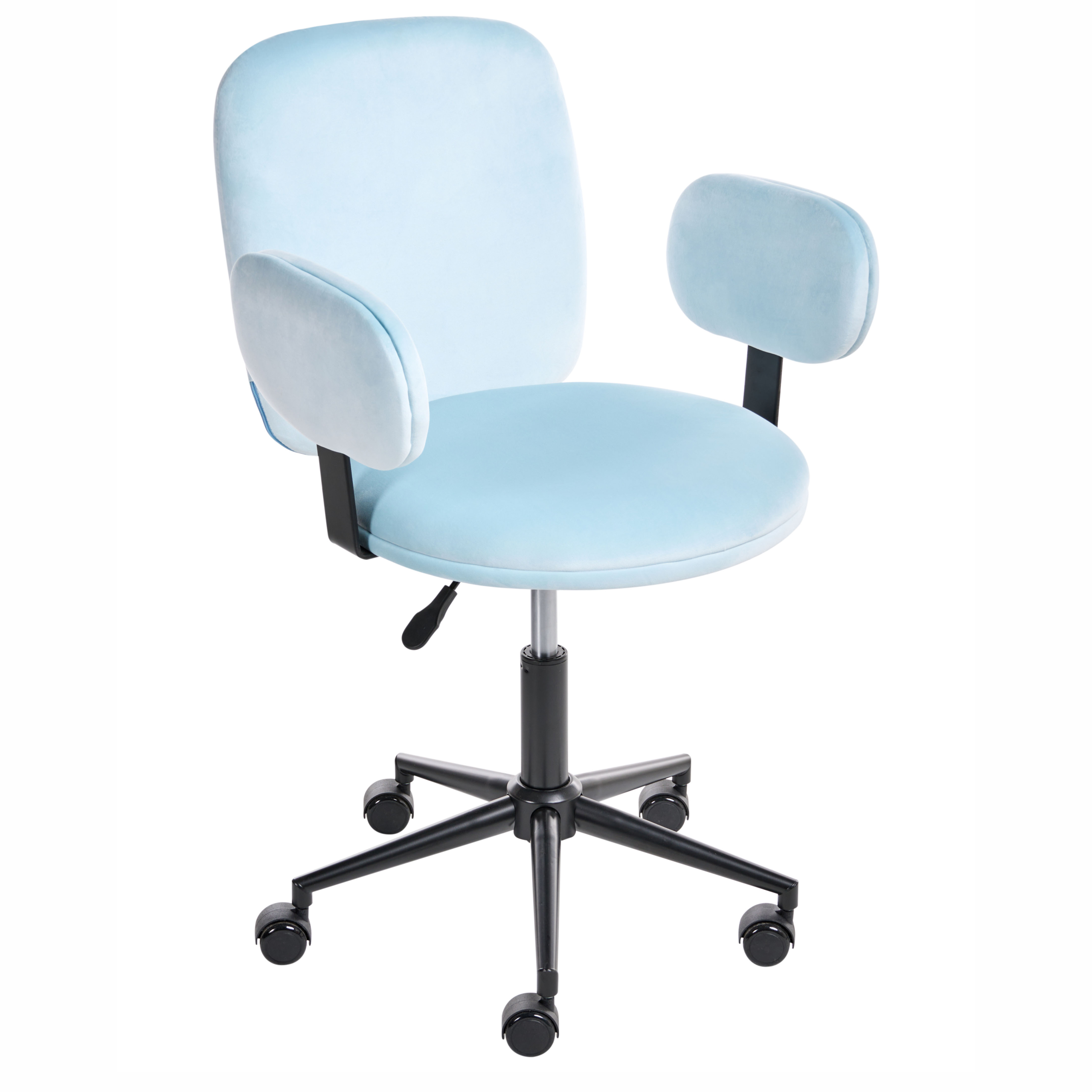 Office Chair MORAGA Velvet Light Blue [2]