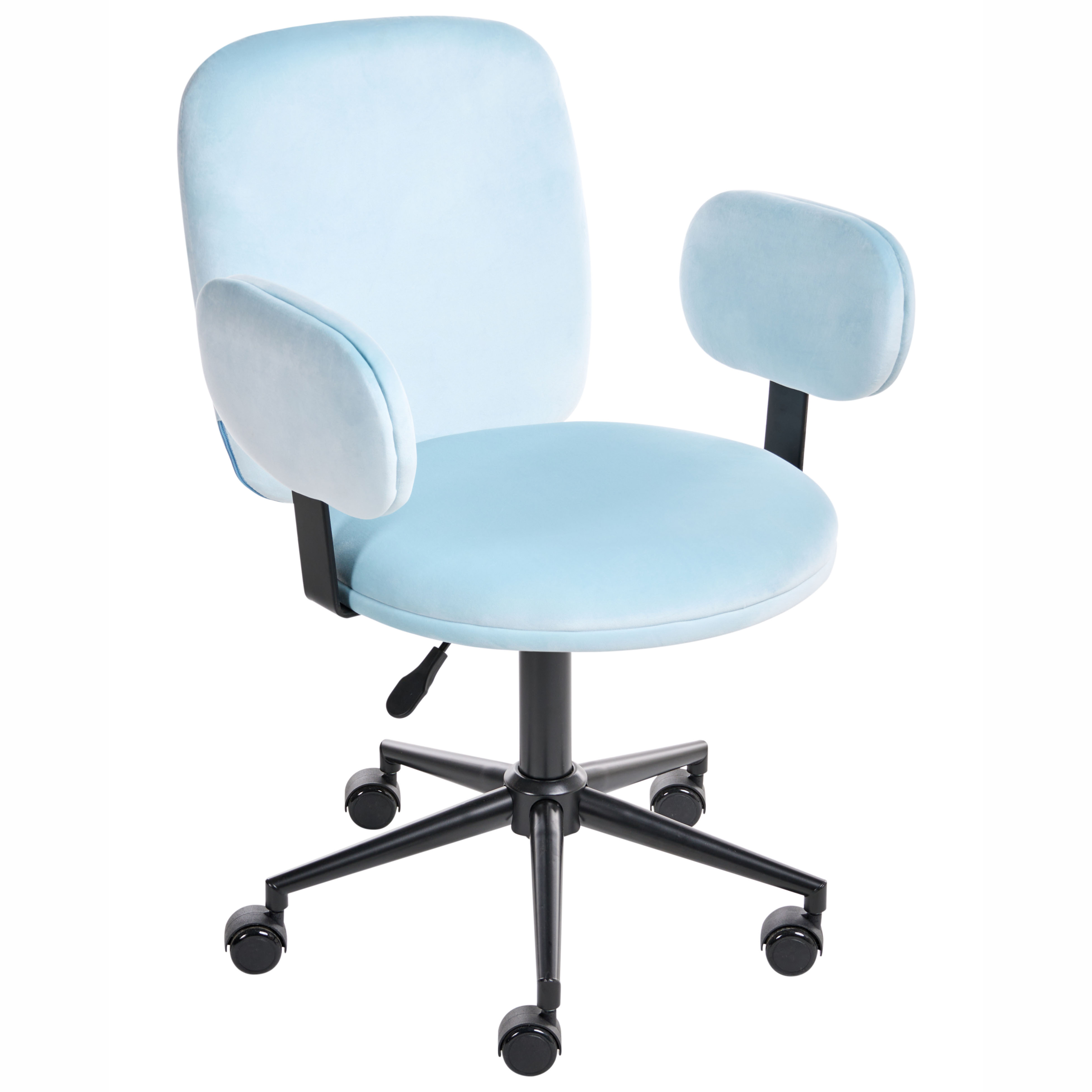 Office Chair MORAGA Velvet Light Blue [4]