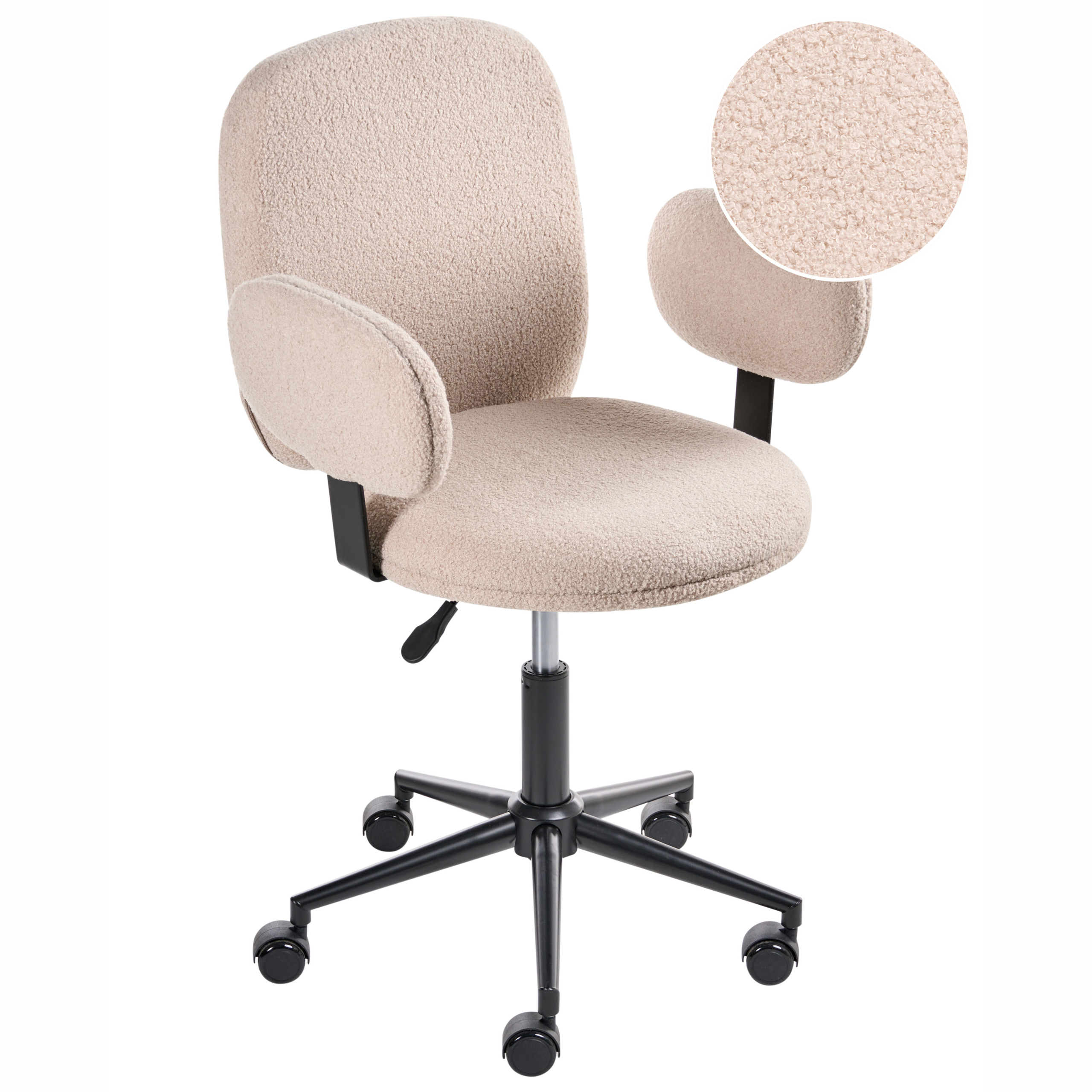 Office chair MORAGA Beige Boucle [2]