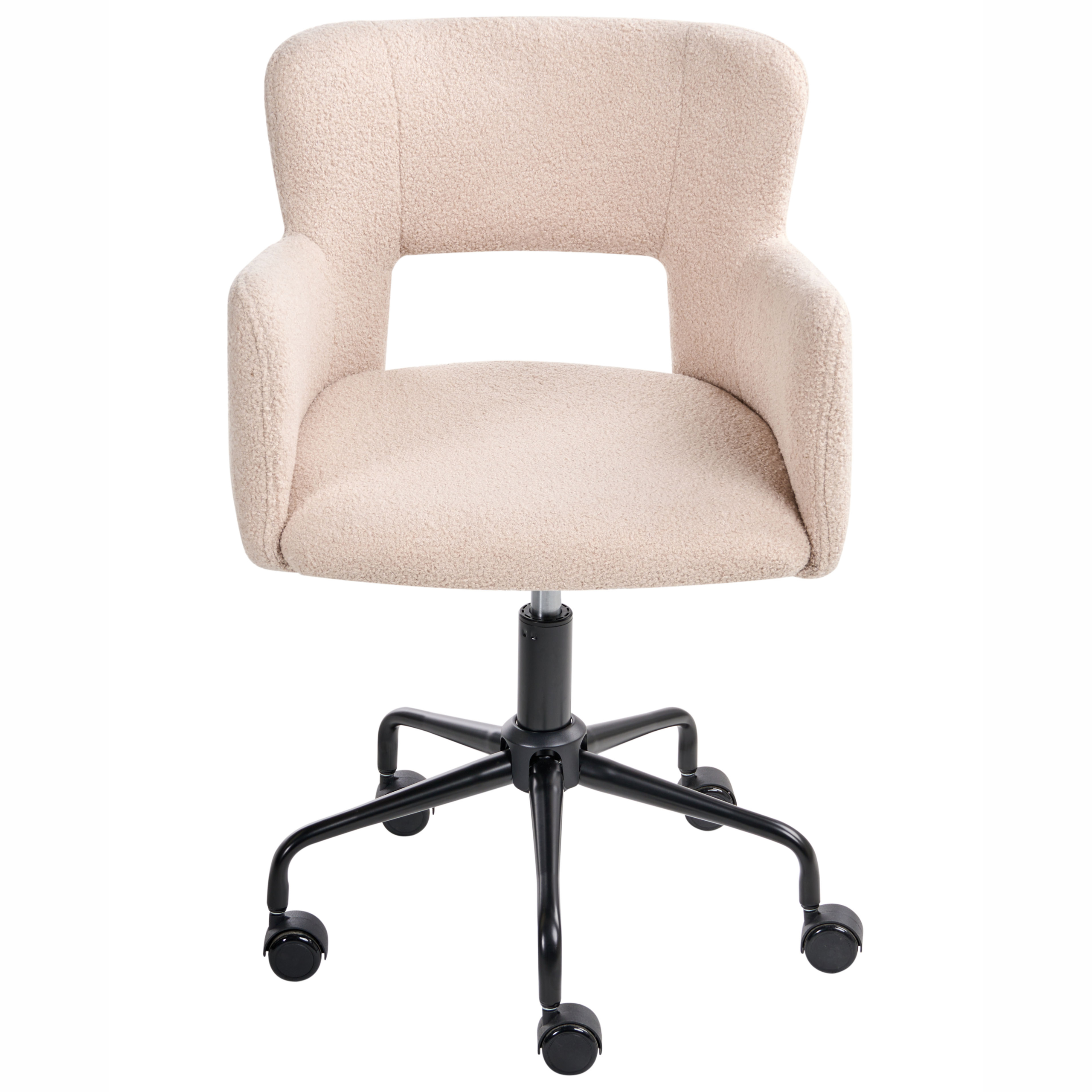 SANILAC Boucle Office Chair Beige [6]
