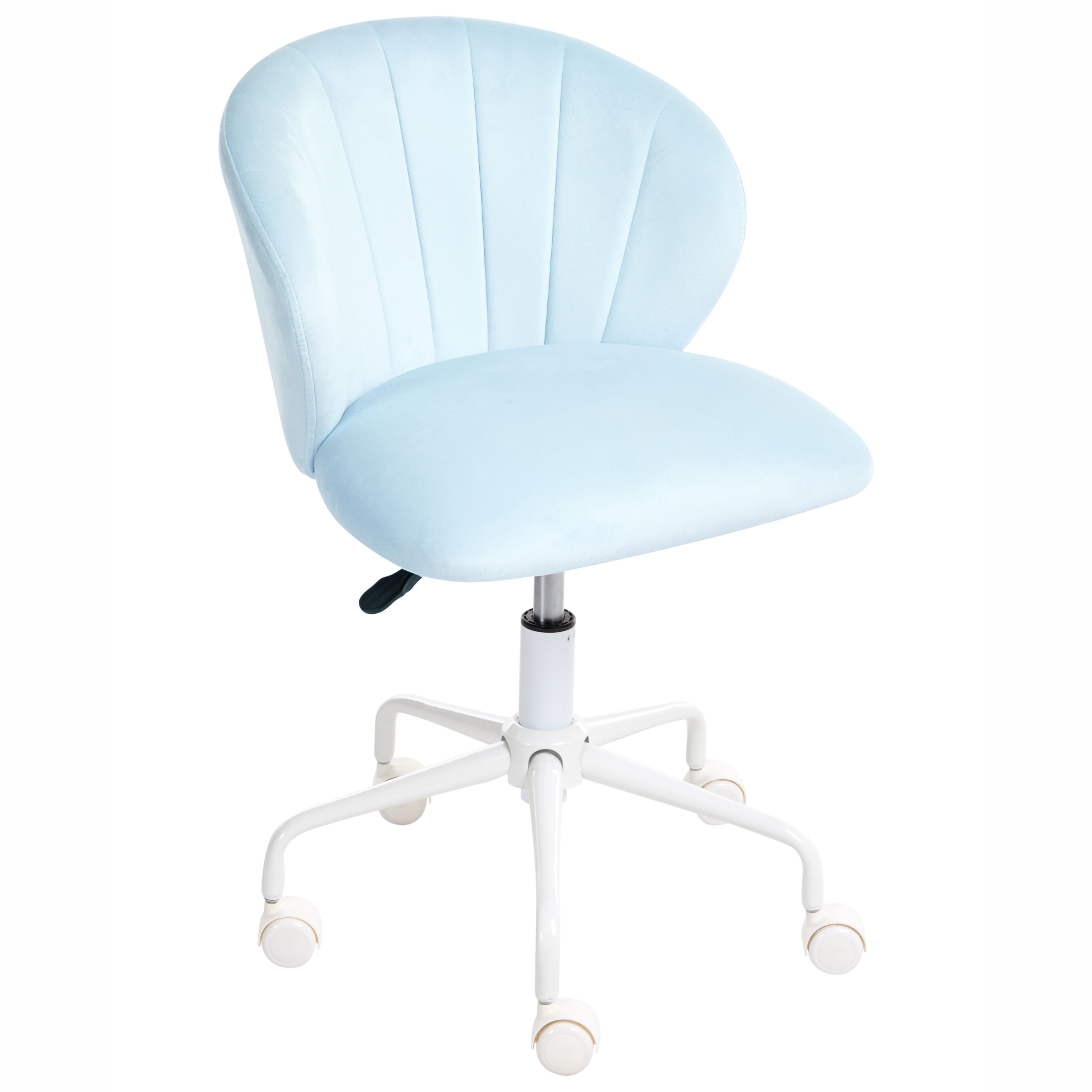 Scaun de birou CHEERFUL Catifea Albastru deschis [2]