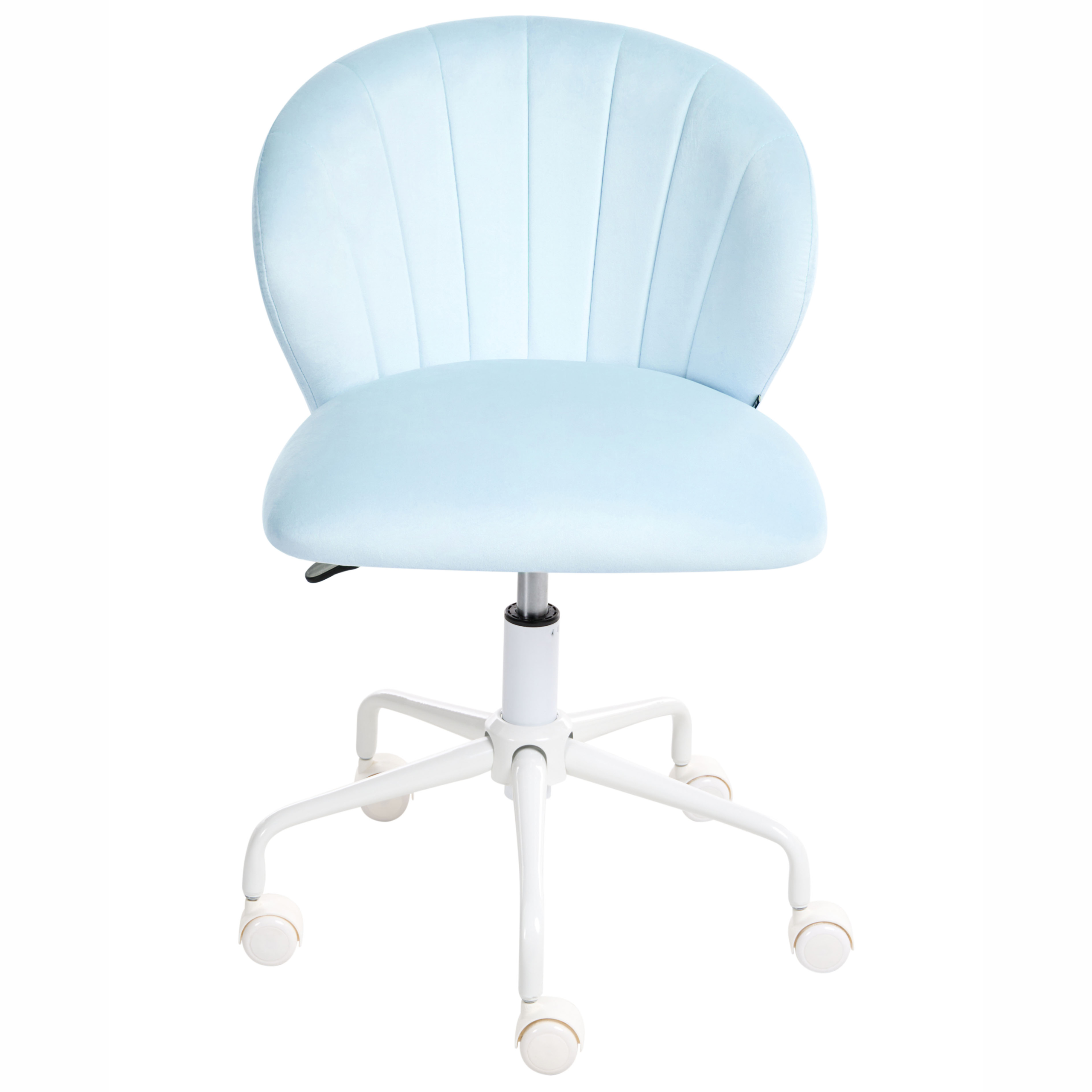 Scaun de birou CHEERFUL Catifea Albastru deschis [5]