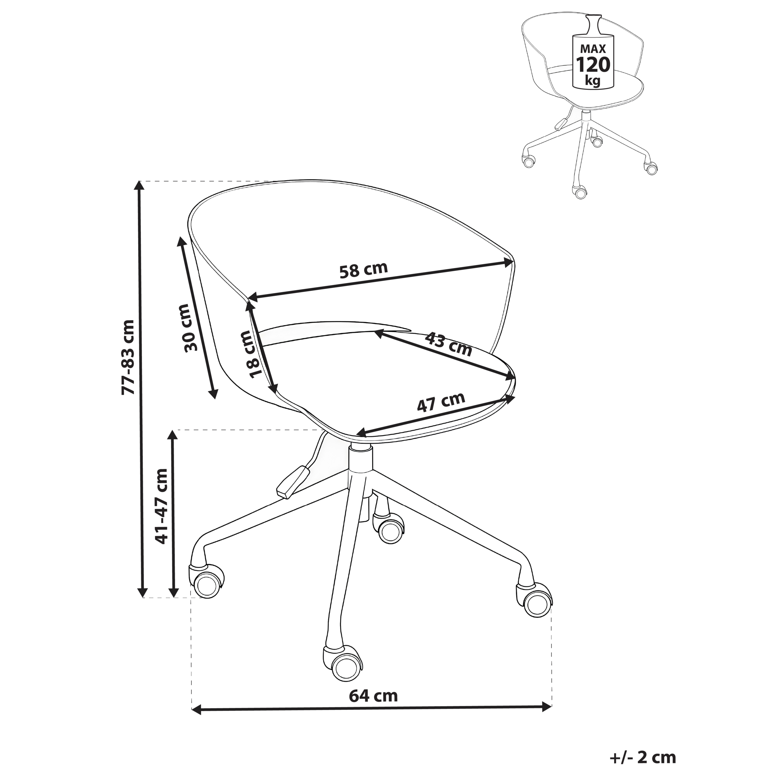 Ergonomic chair GLEEFUL Off-white [3]