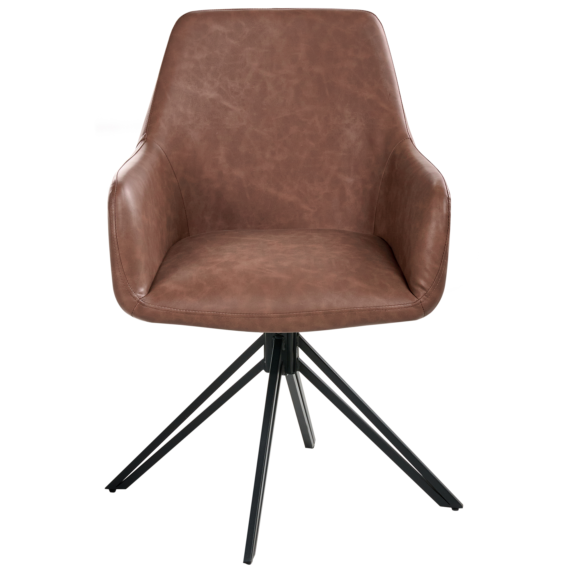 Set de 2 scaune dining SANSARC Piele ecologică Maro [5]