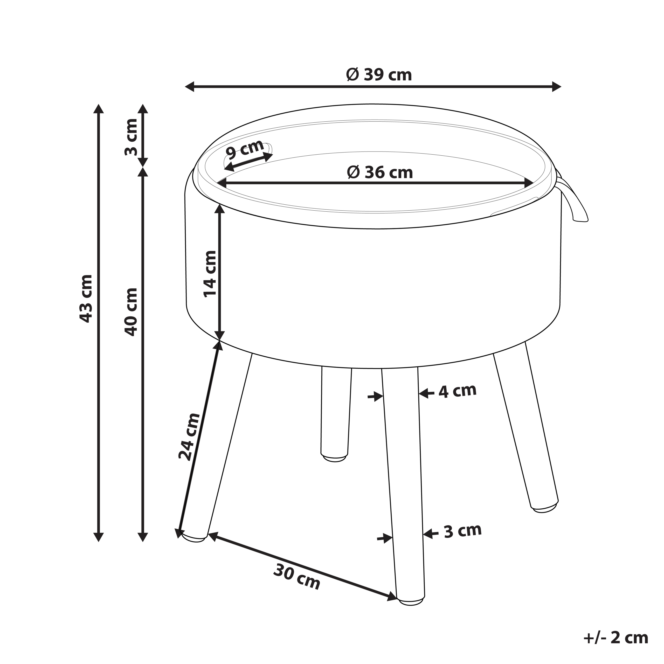 Taburet cu depozitare NEELY Catifea Verde smarald [3]