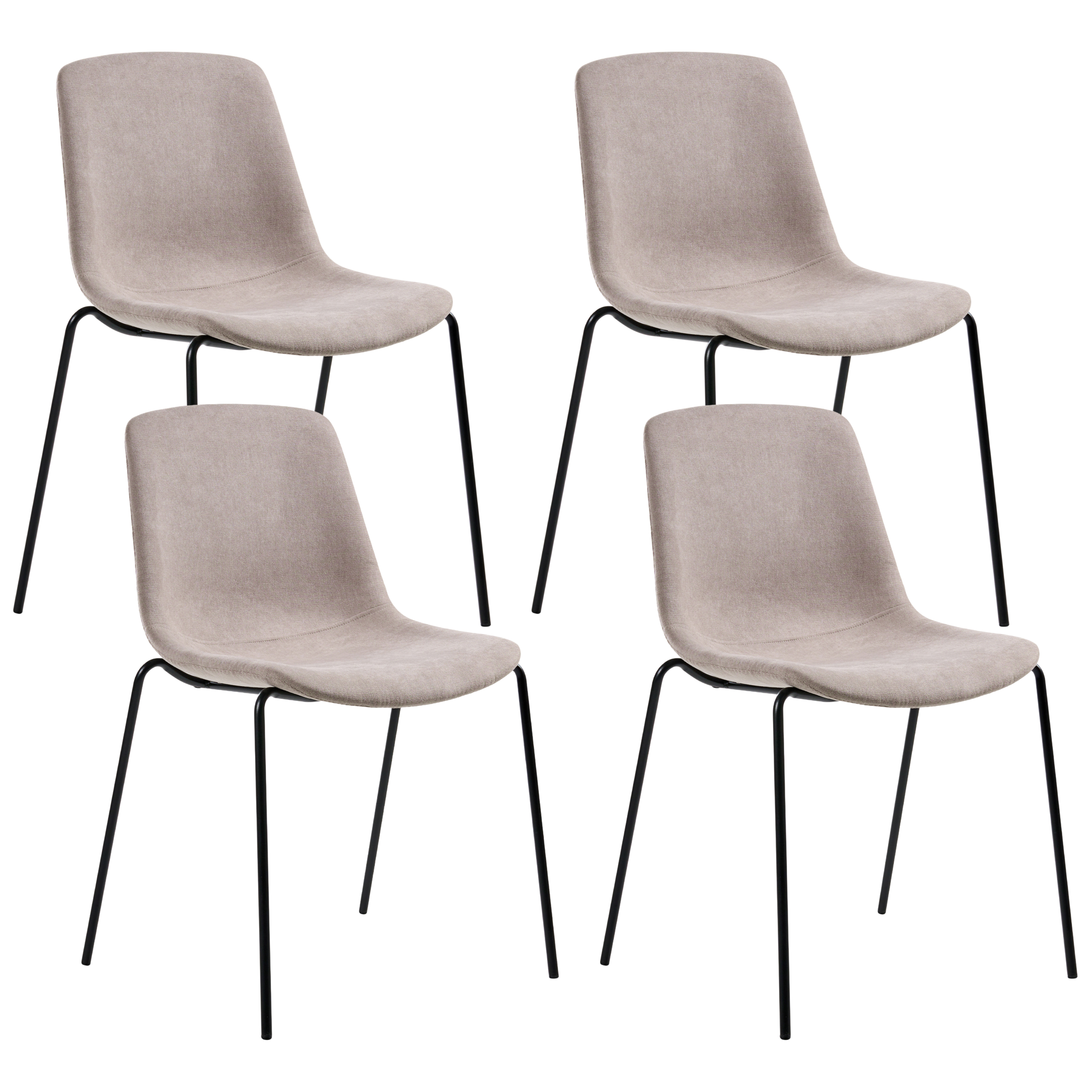 Set of 4 dining chairs TILLER Beige [2]