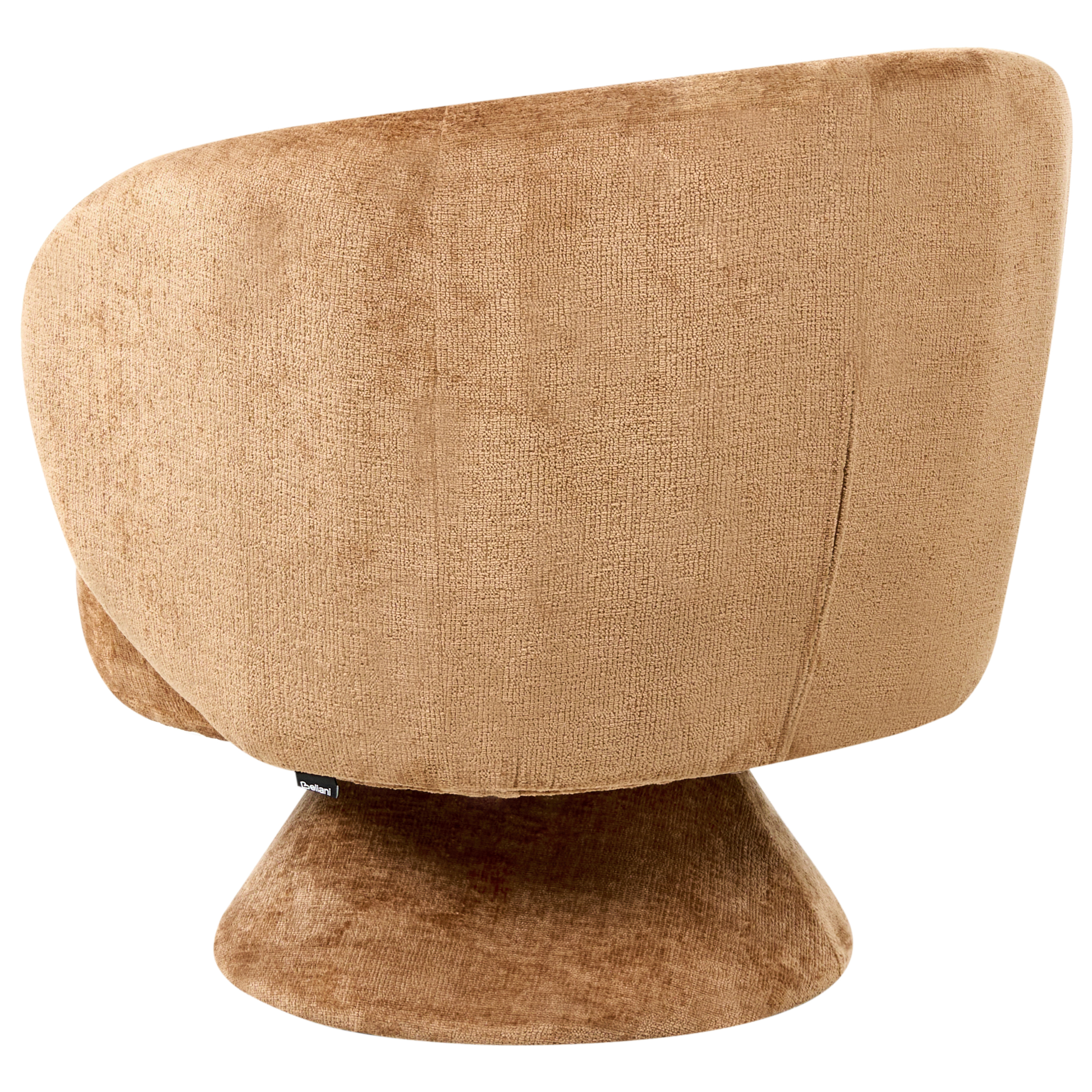 Fotoliu rotativ LIEKSA Chenille Maro auriu [6]