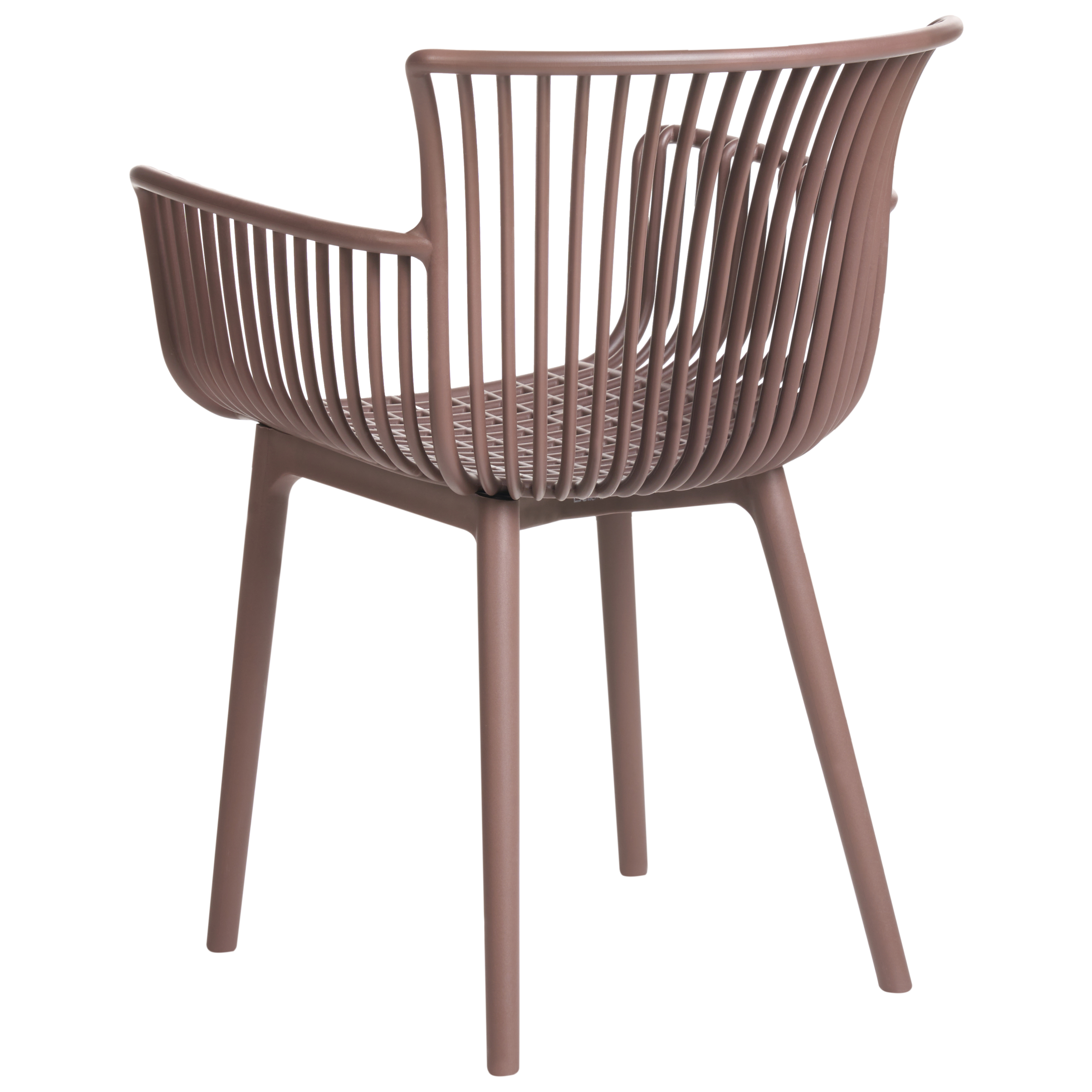 Set of 4 PESARO garden chairs Brown [6]