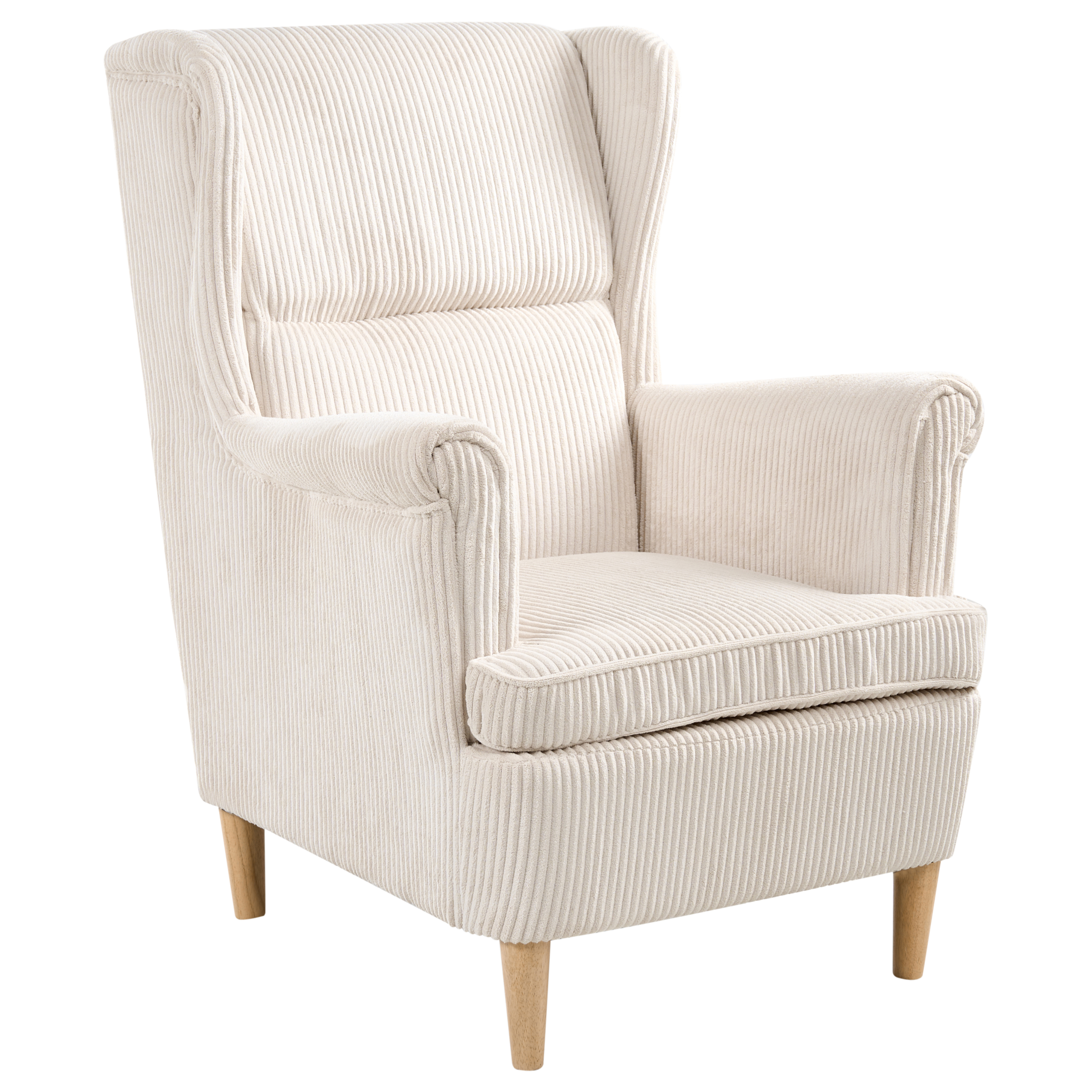 ABSON high-back armchair Velvet Beige light [4]
