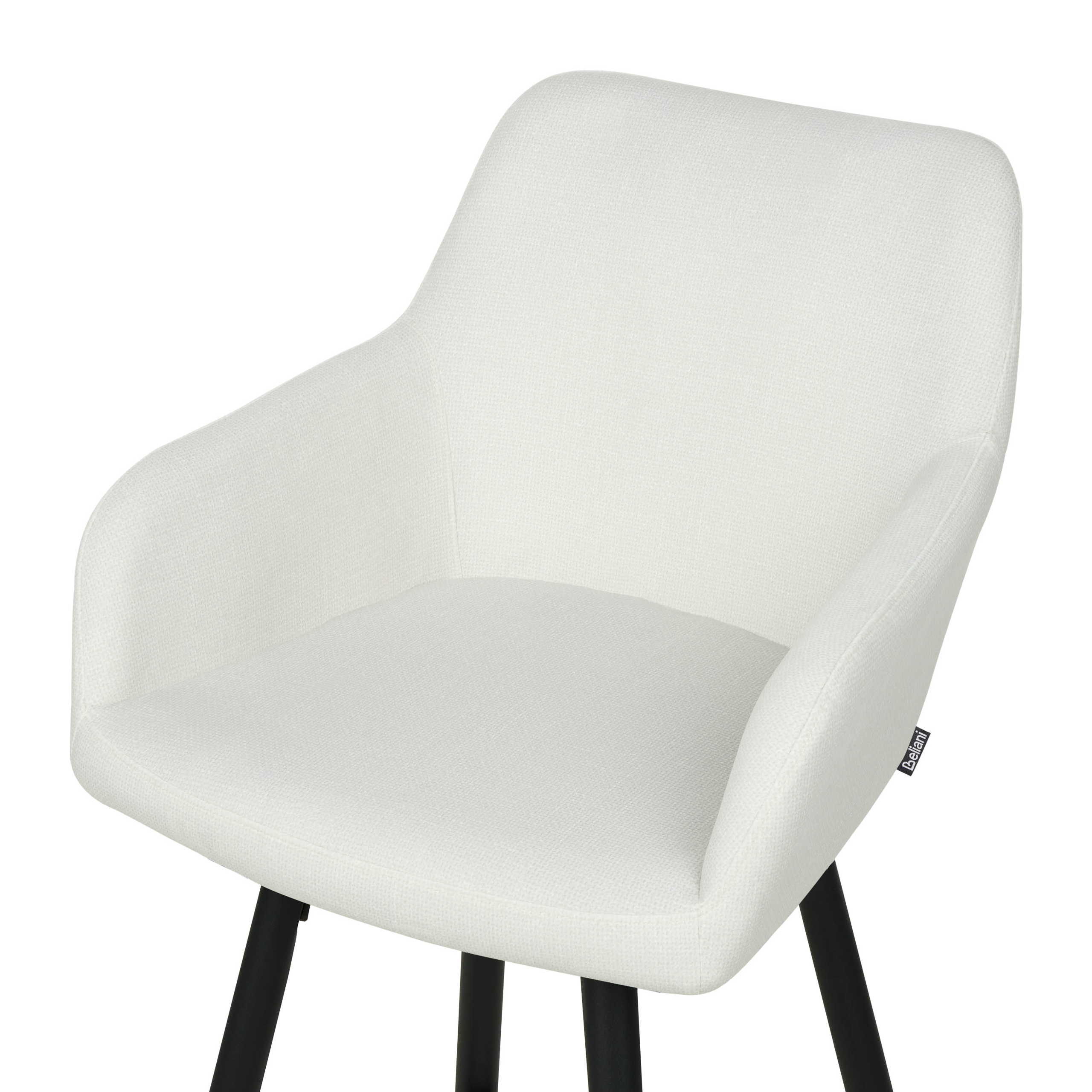 Set of 2 bar chairs CASMALIA Off-white Velvet [7]