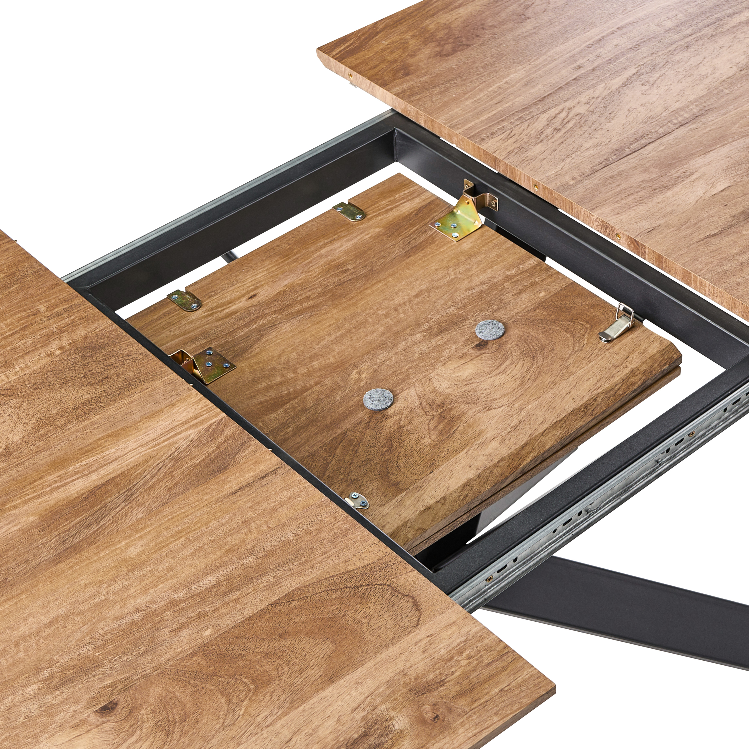 Extendable dining table GAIRDNER Brown 140/180 cm 90 cm [7]