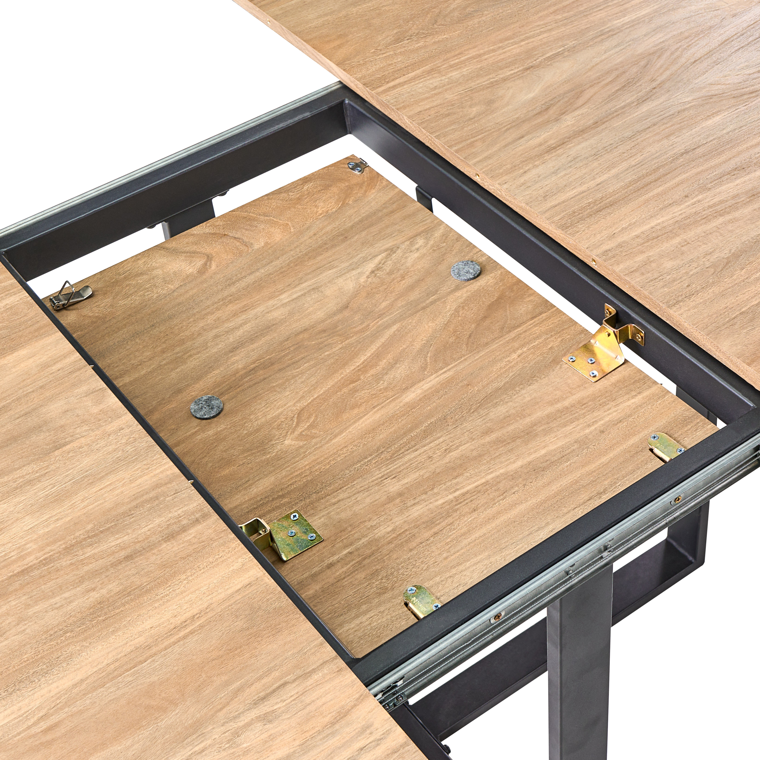 Extendable dining table COOPER Brown 120/160 cm 120 cm [7]