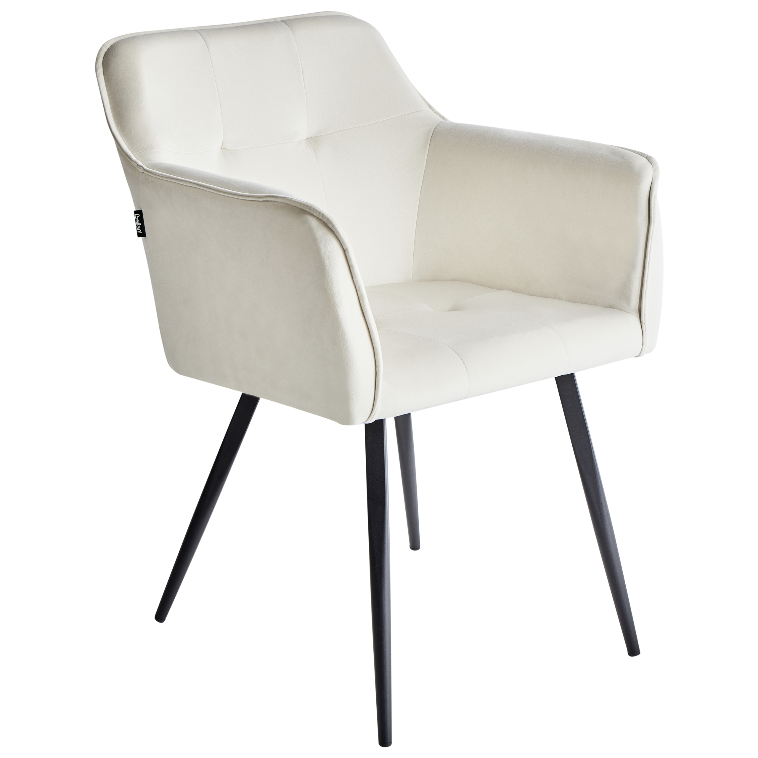 Set of 2 dining chairs JASMIN Velvet Light Beige [4]