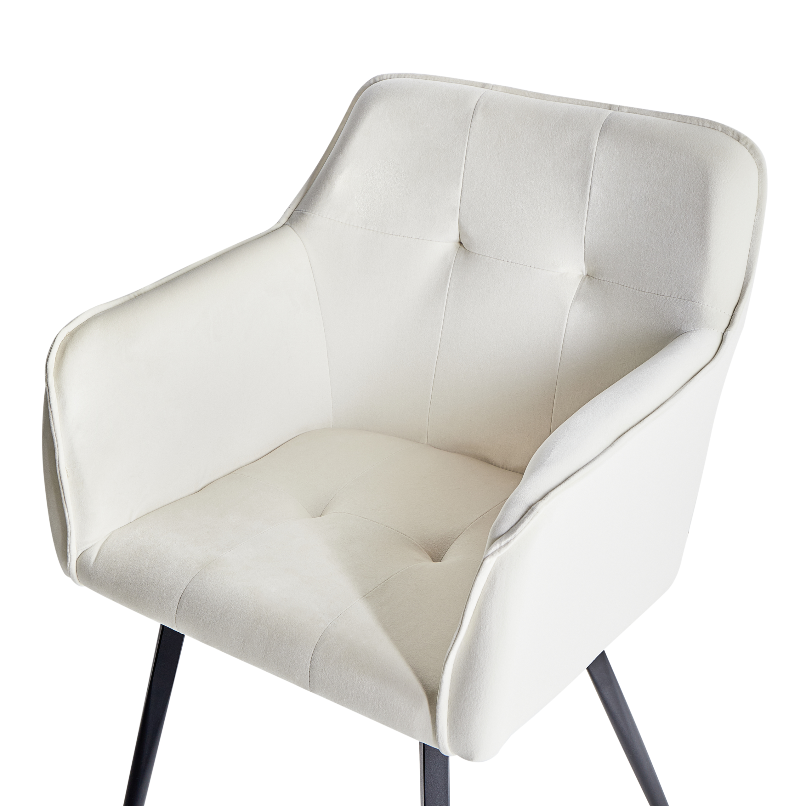 Set de 2 scaune dining JASMIN Catifea Bej deschis [7]