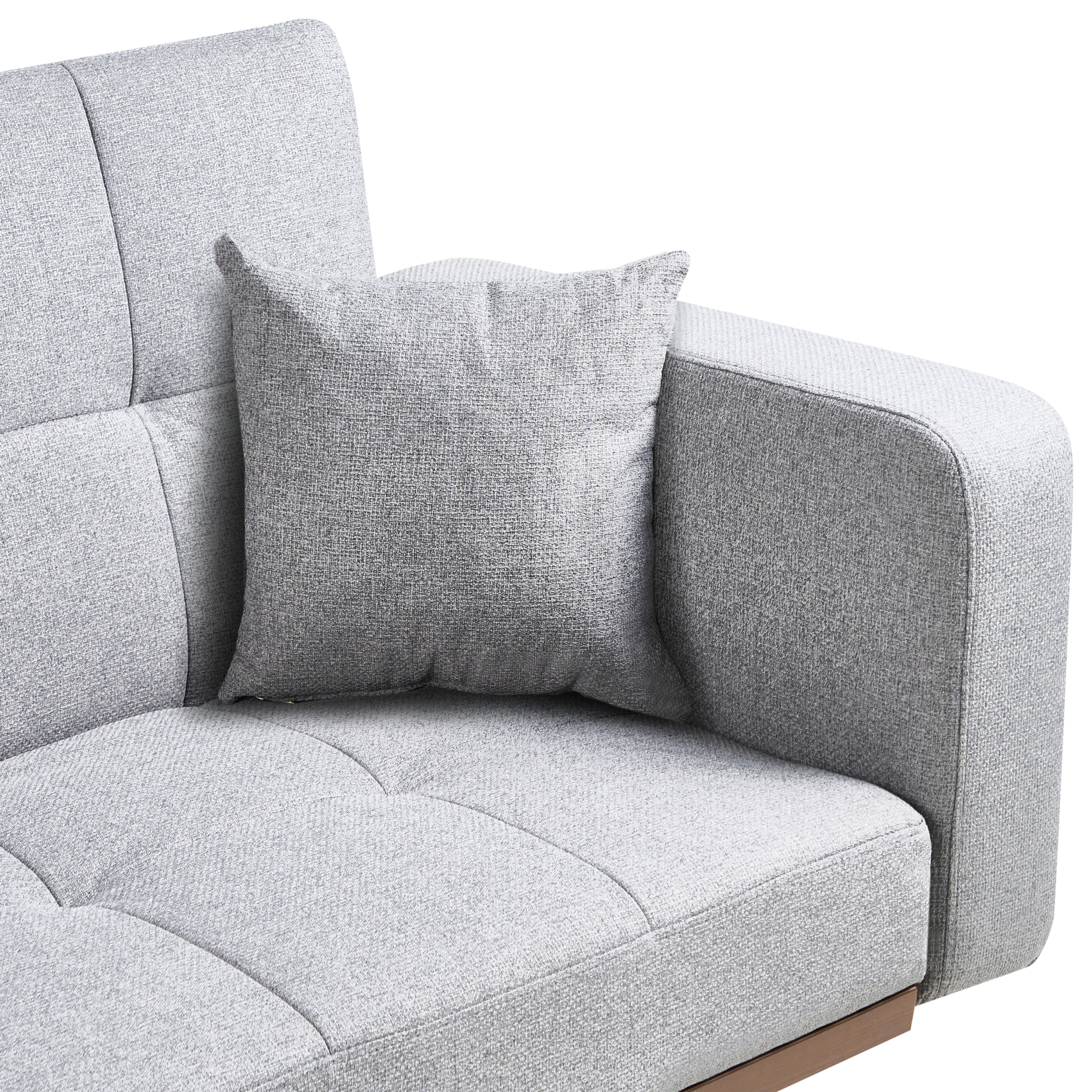 Canapea extensibilă cu 3 locuri HJULBY Gri [8]