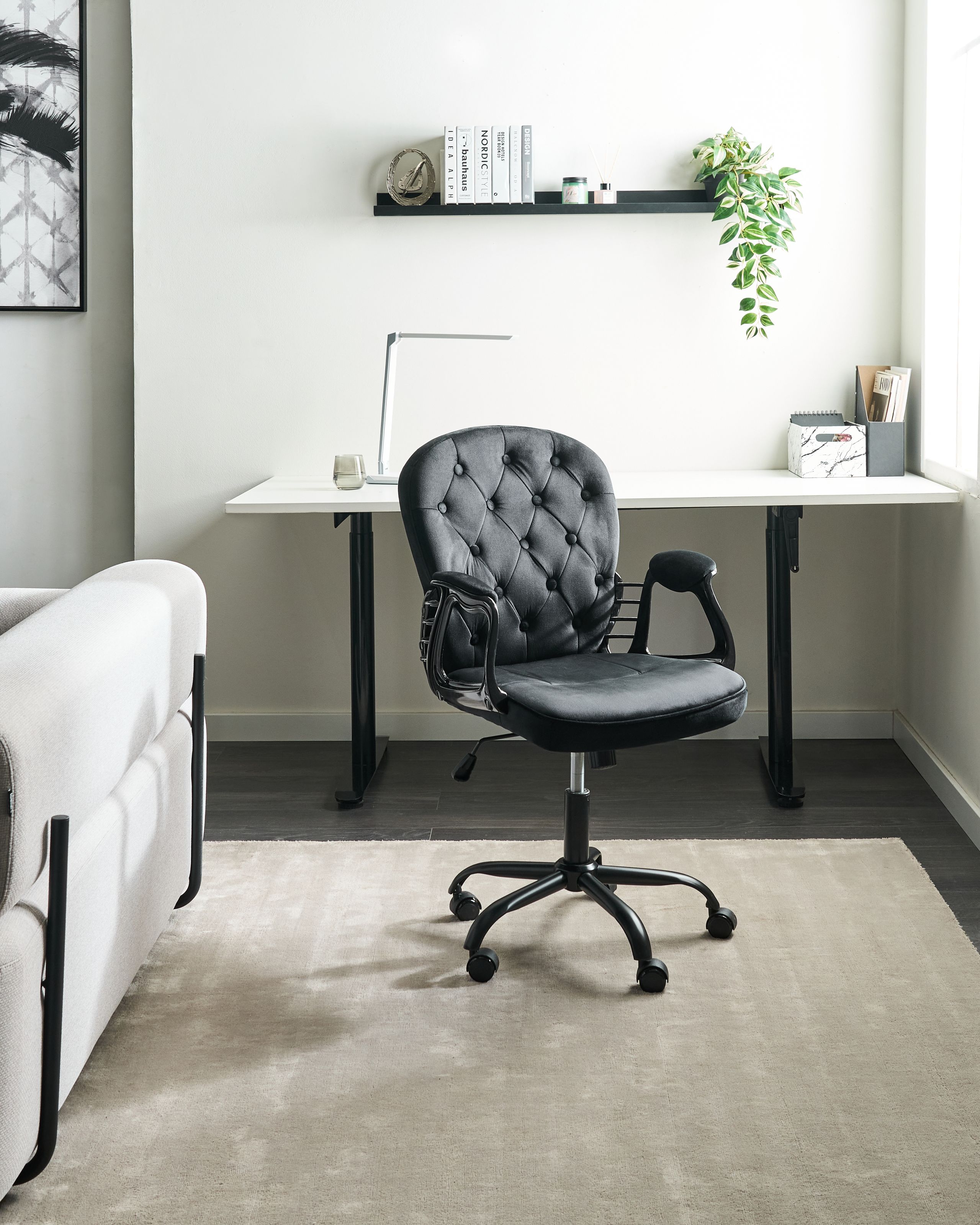 Scaun de birou - Office chair PRINCESS Velvet Black