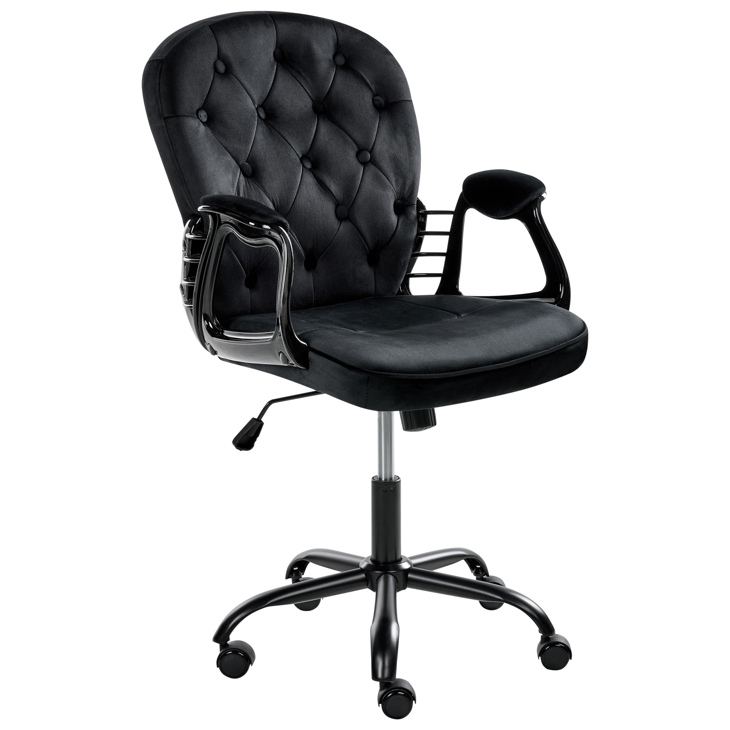 Scaun de birou PRINCESS Catifea Negru [4]