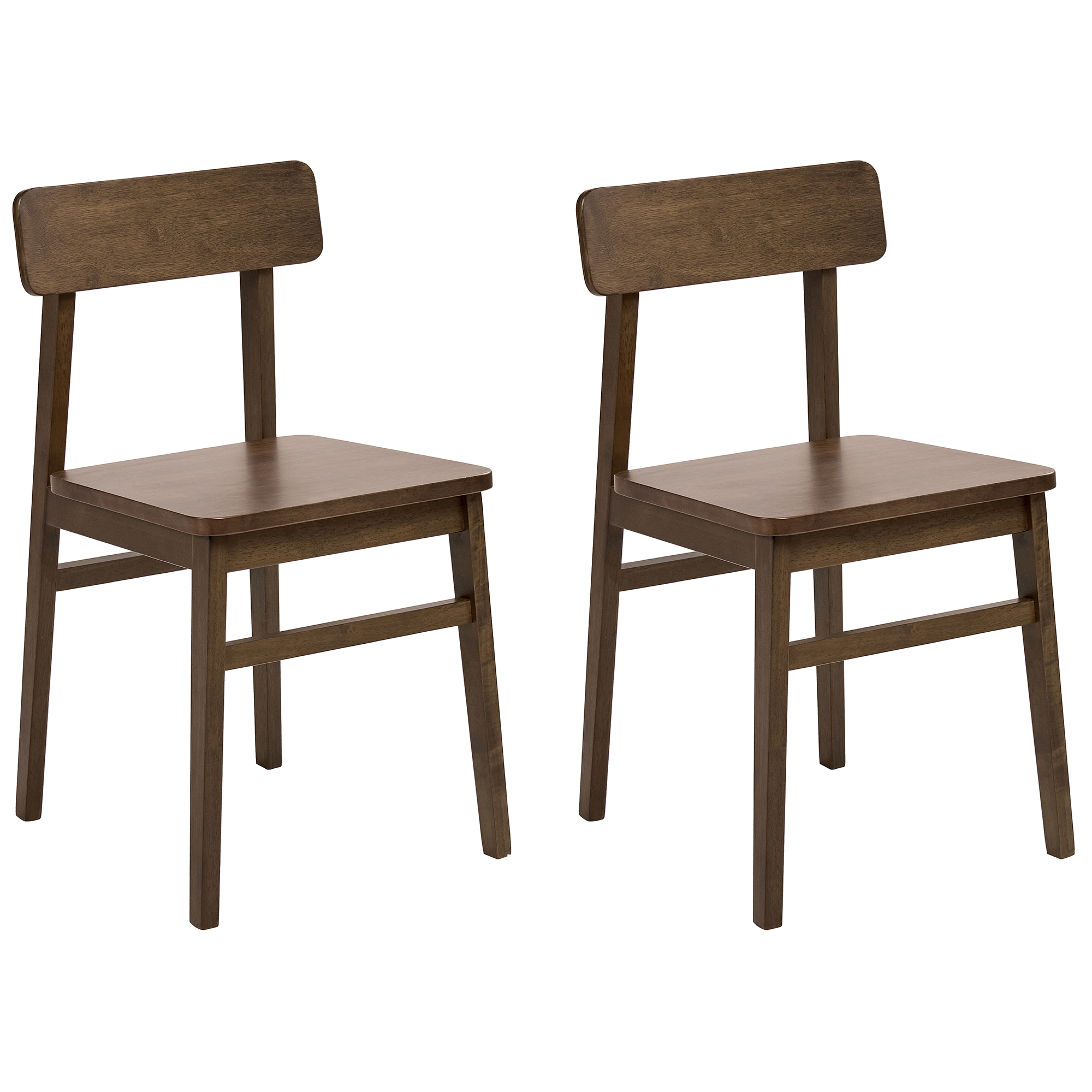 Set of 2 GORRE dining chairs Dark brown wood [2]