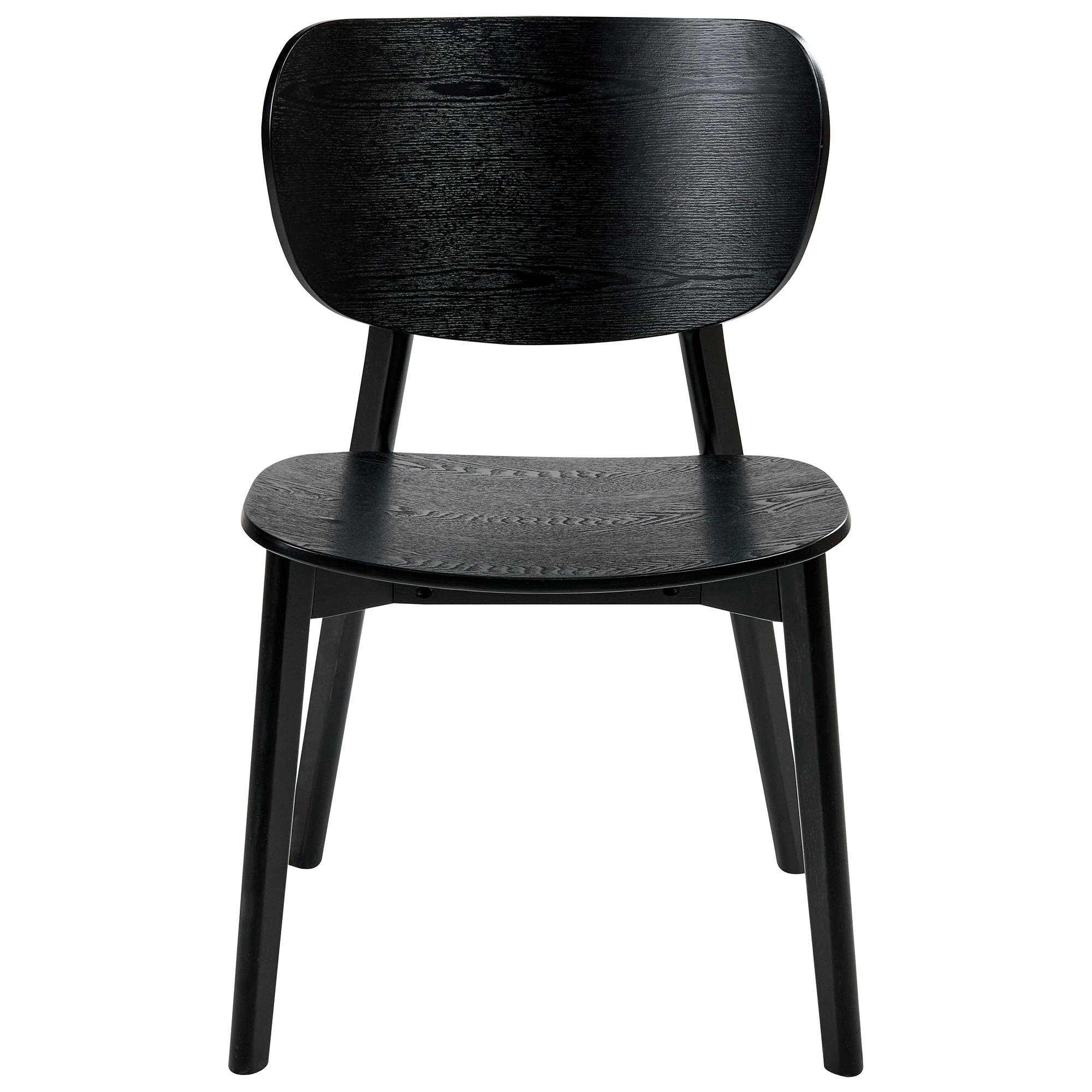 Set of 2 OVERLY dining chairs Black wood [5]