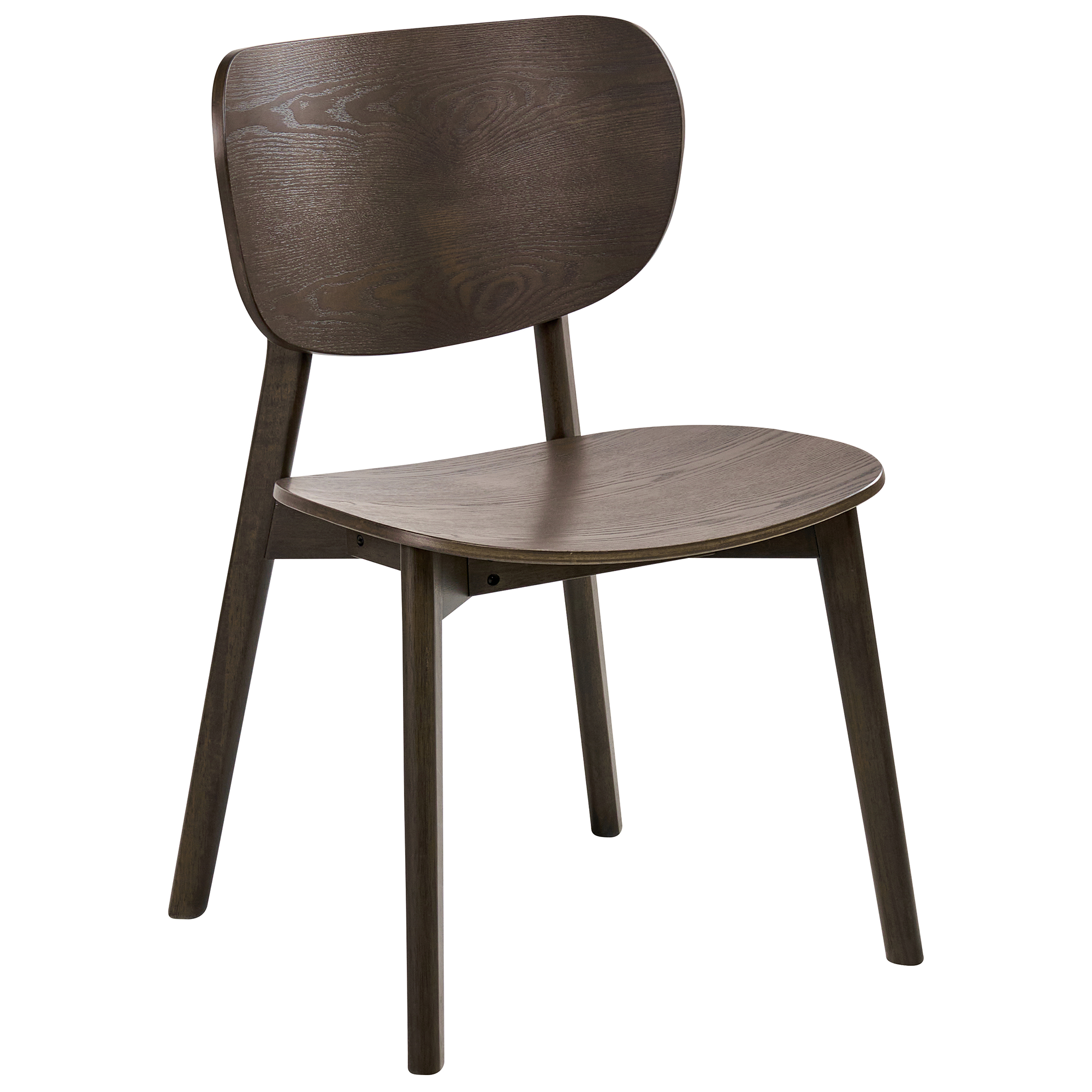 Set de 2 scaune dining OVERLY Lemn Maro închis [4]