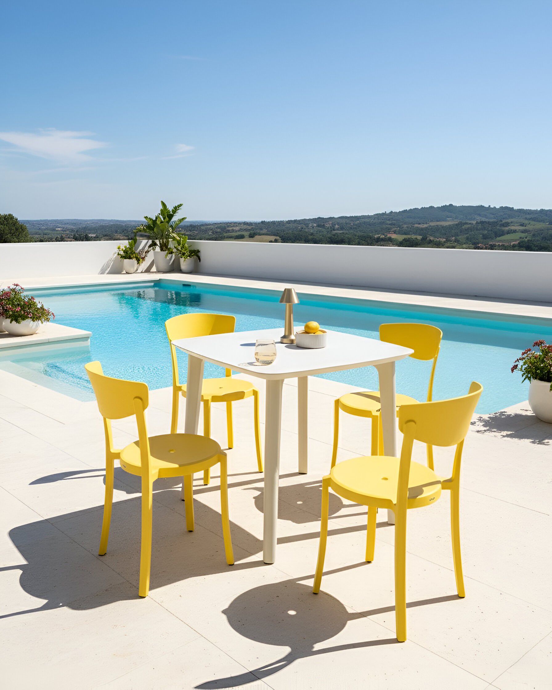 Armchairs - VIESTE garden chair set of 4 Yellow