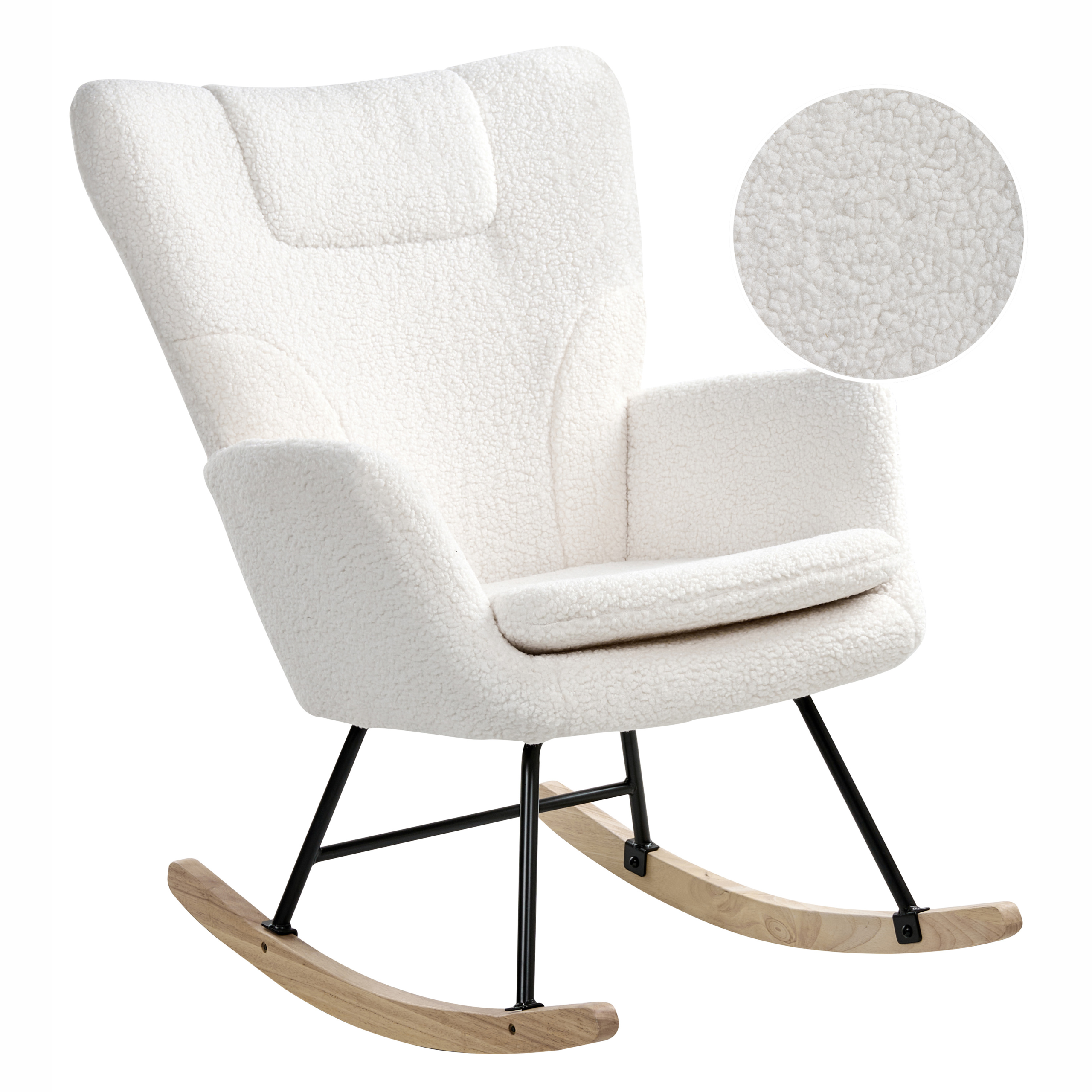 Swing chair SANDVE Boucle White [2]