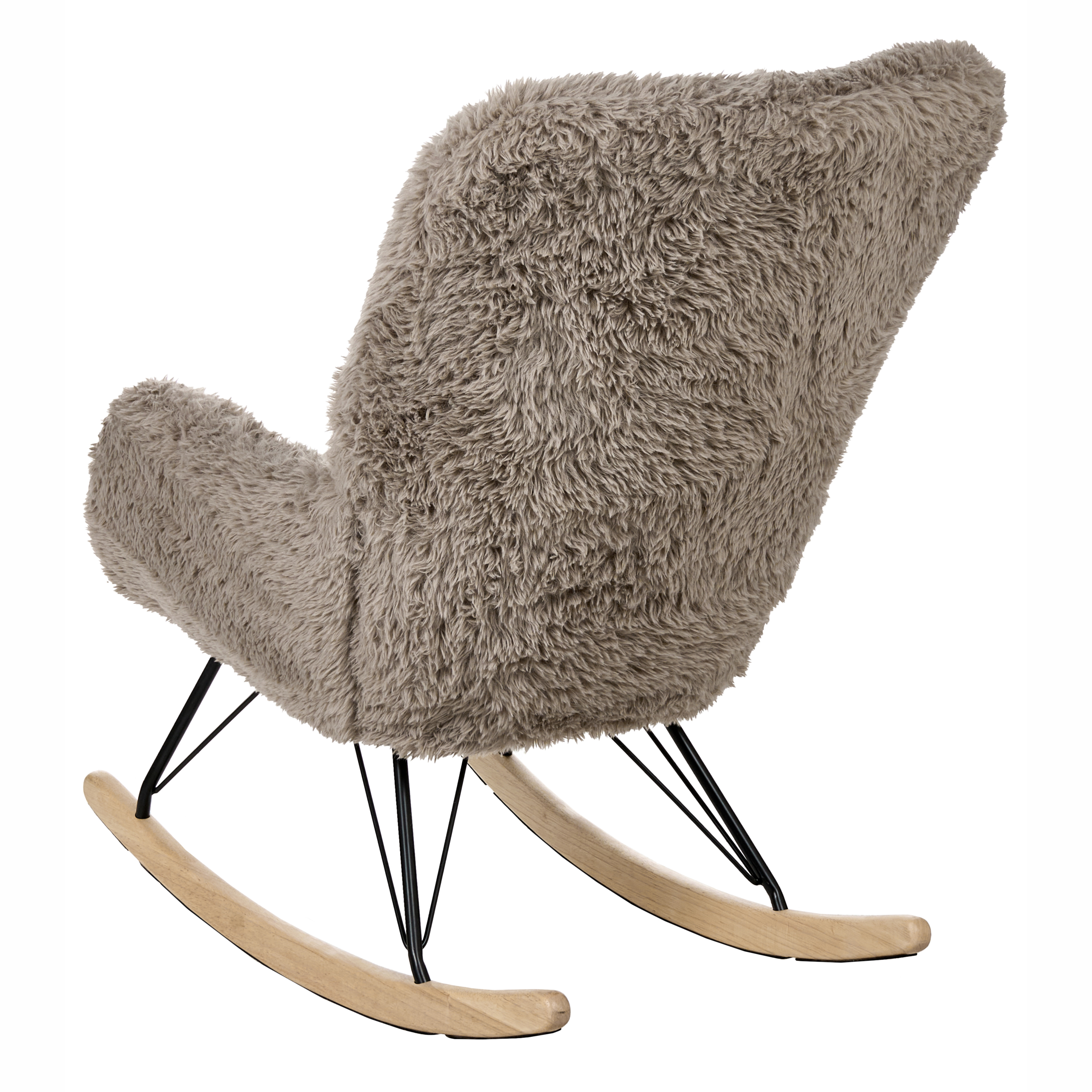 Swing chair AKRA Faux fur Taupe [6]