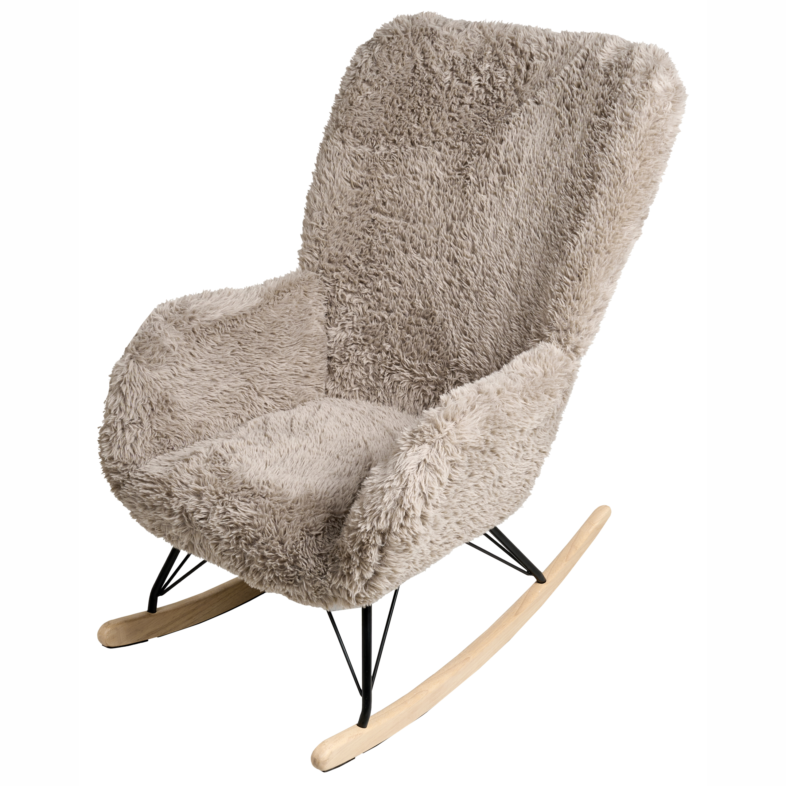Swing chair AKRA Faux fur Taupe [7]