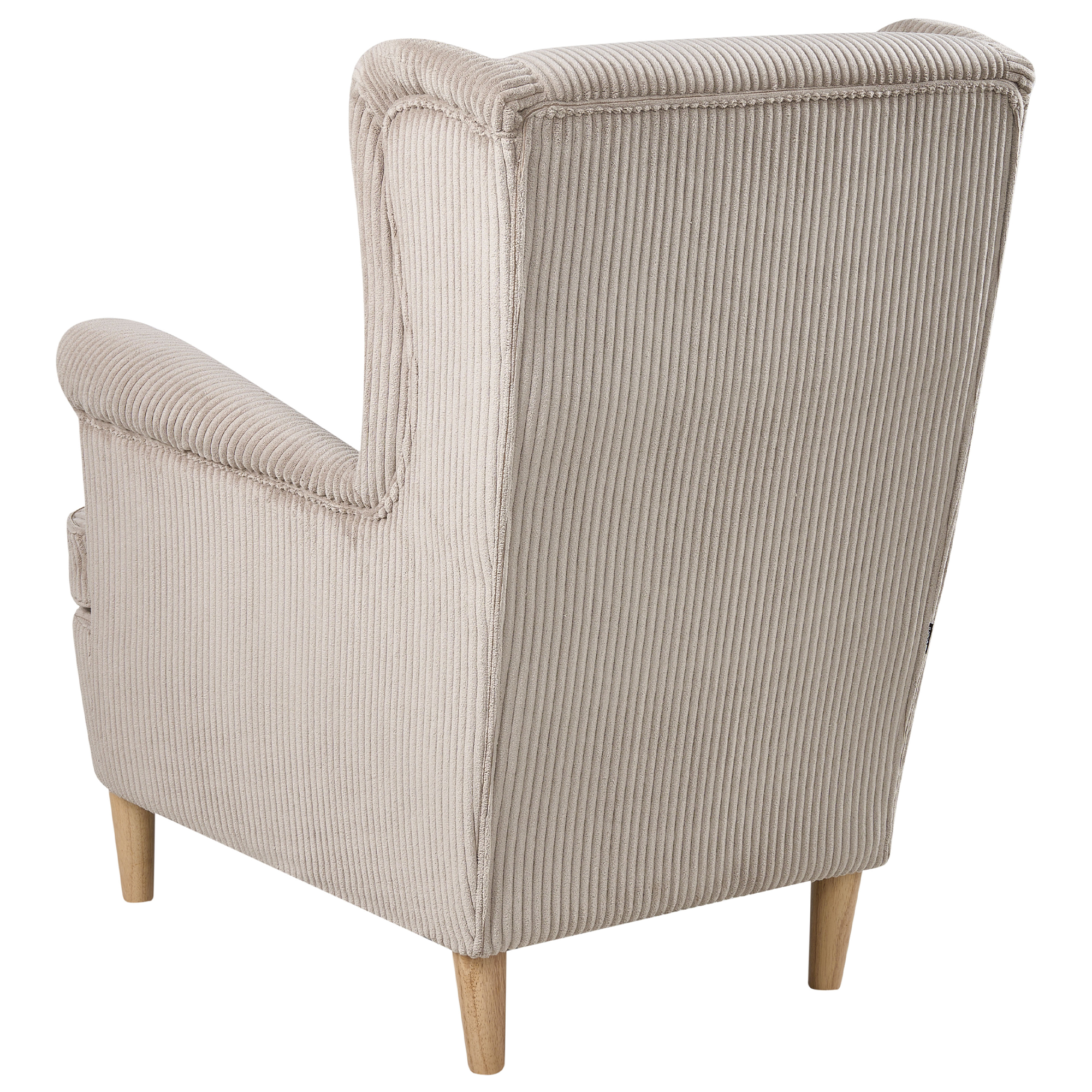 ABSON High Back Armchair Velour Beige [6]